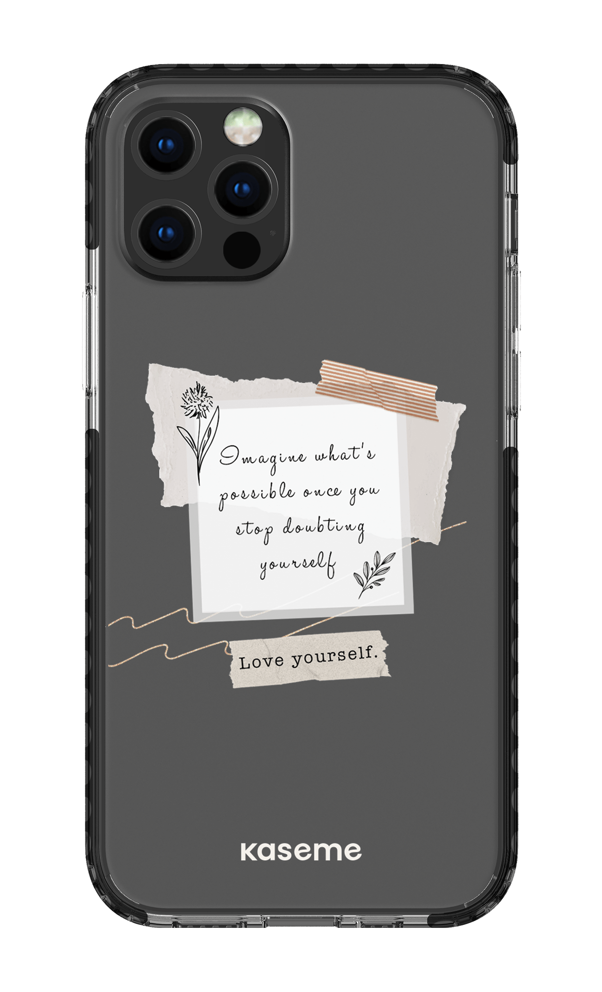 iPhone 12 pro Clear Case Black Faith Clear Case -