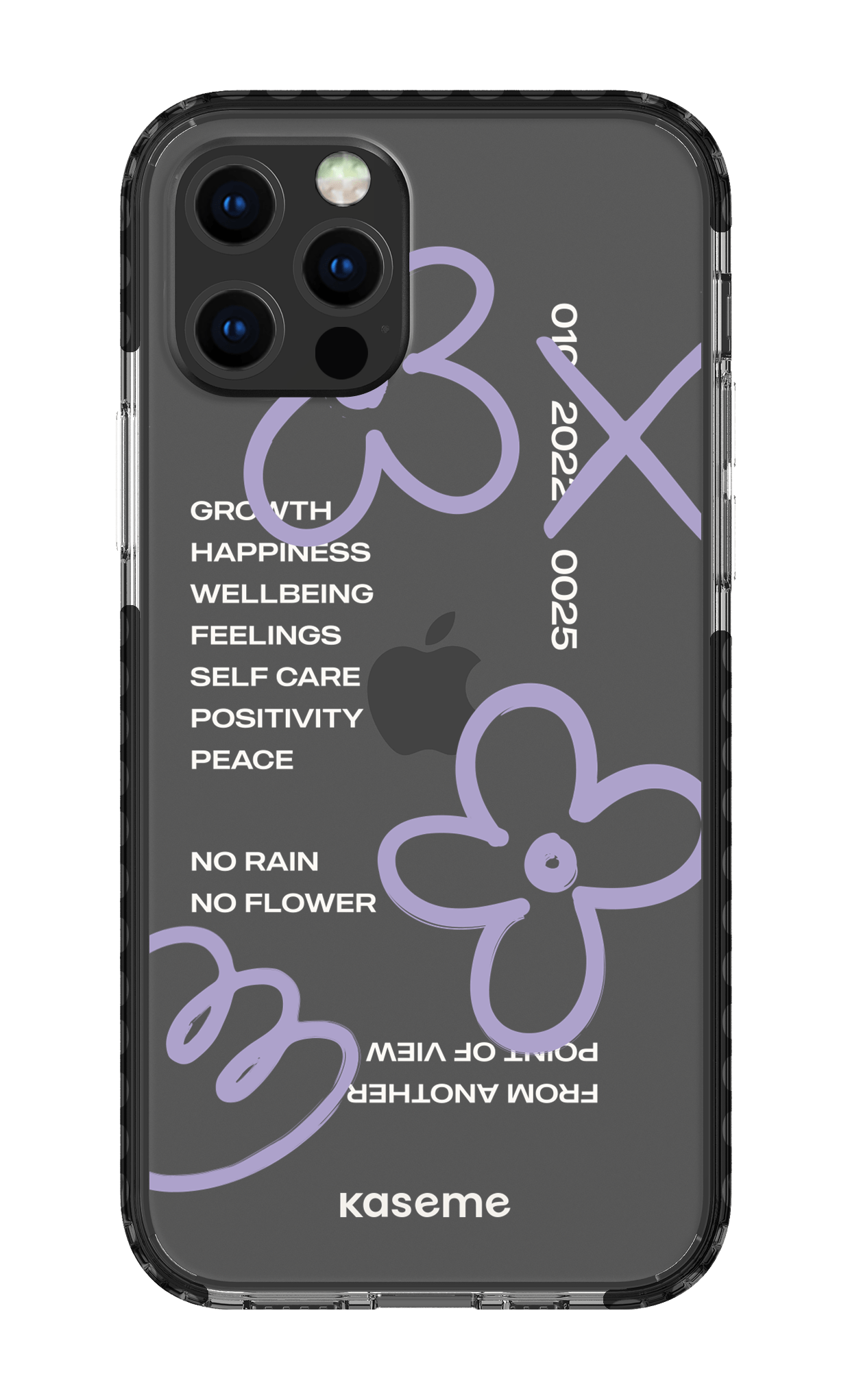 iPhone 12 pro Clear Case Black Feelings purple clear case -