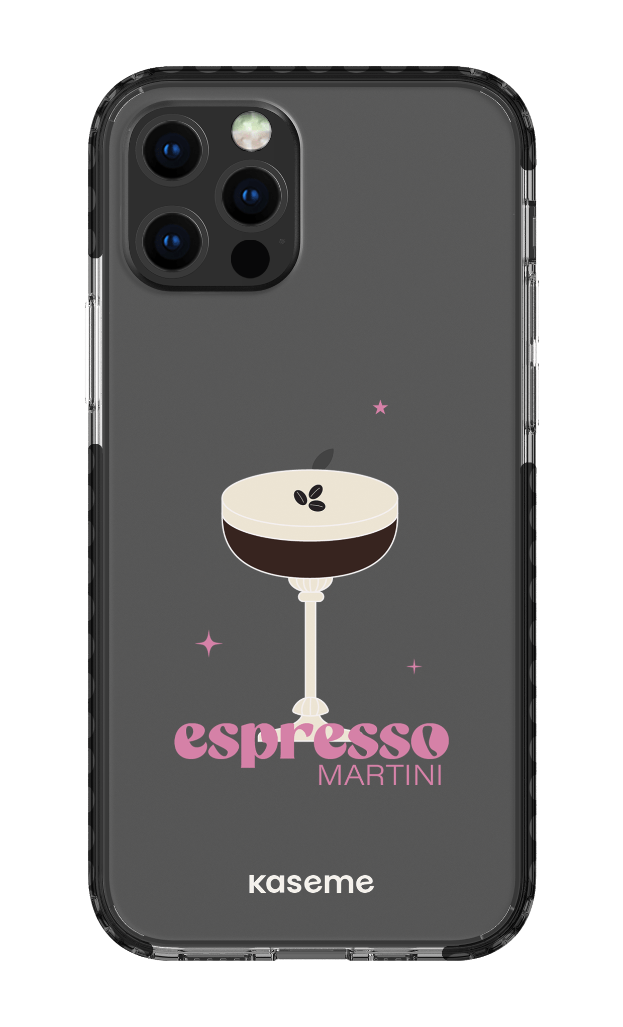 iPhone 12 pro Clear Case Black Hold My Tiny Clear Case -