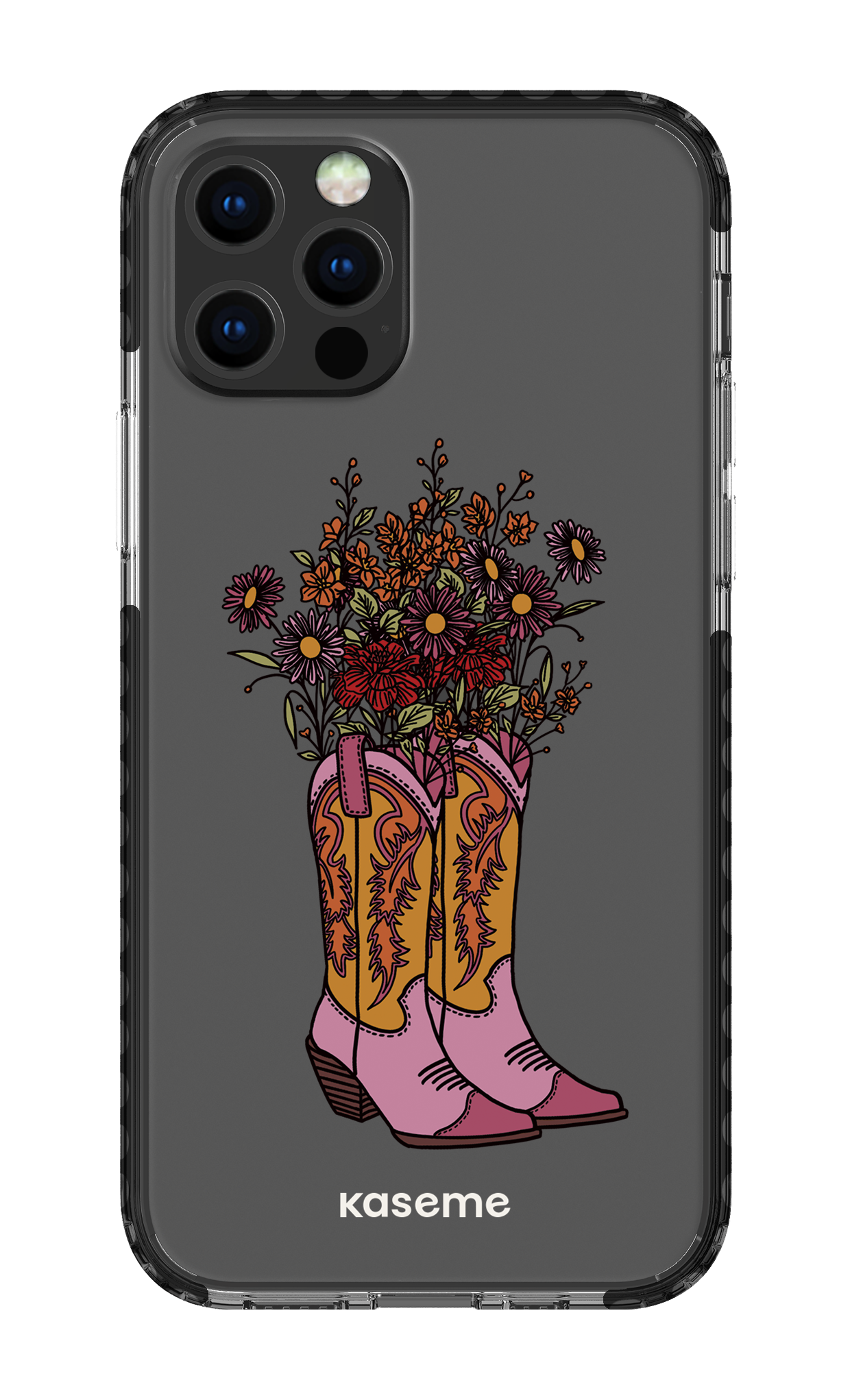 iPhone 12 pro Clear Case Black Howdy Clear Case -