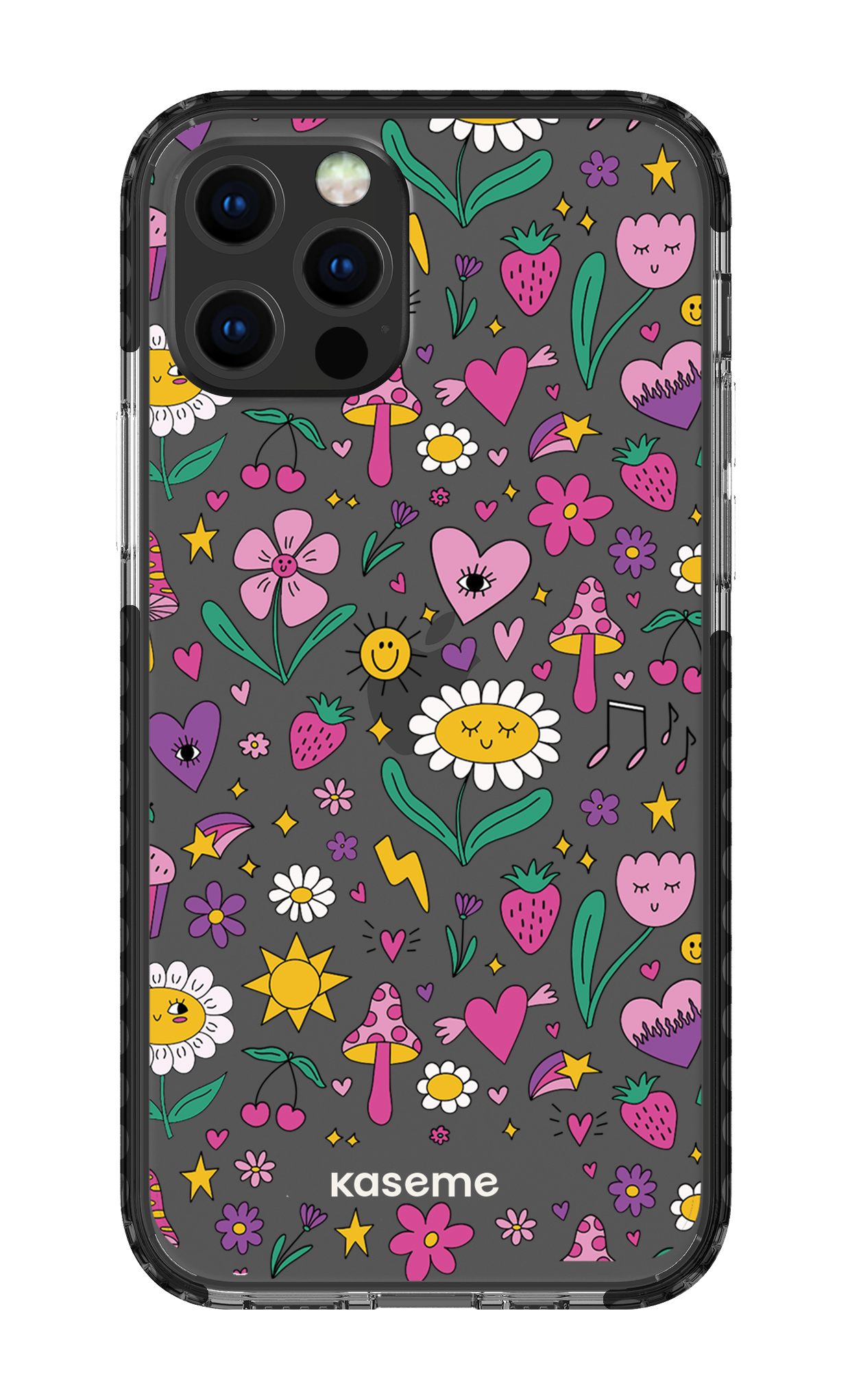 iPhone 12 pro Clear Case Black Hypnotize Clear Case -