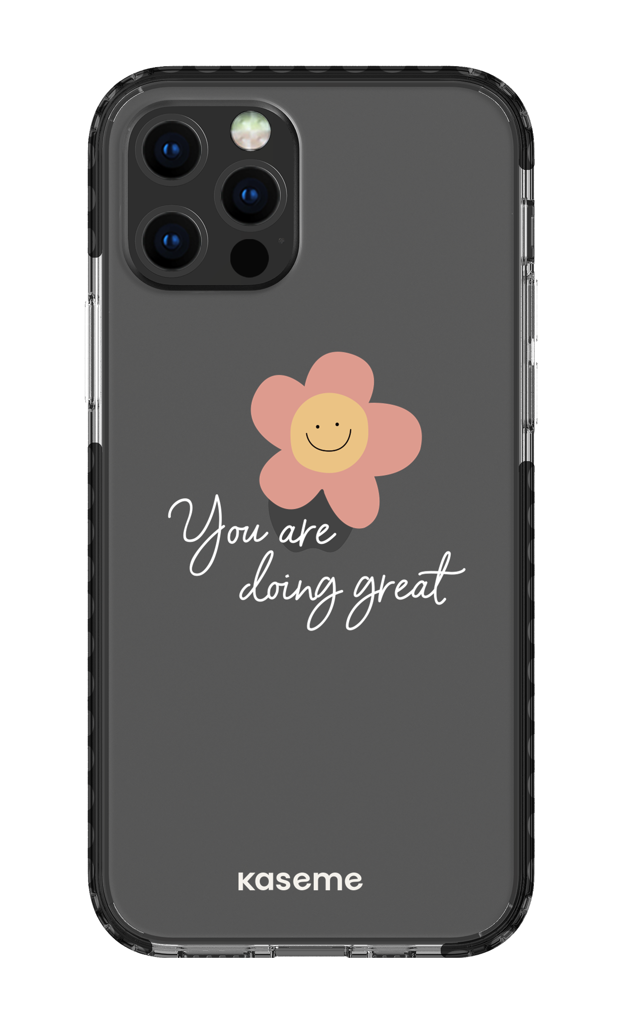 iPhone 12 pro Clear Case Black Keep going Clear Case -