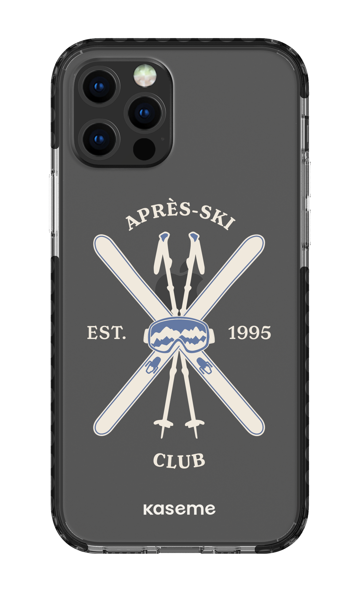 iPhone 12 pro Clear Case Black Off-Track Clear Case -