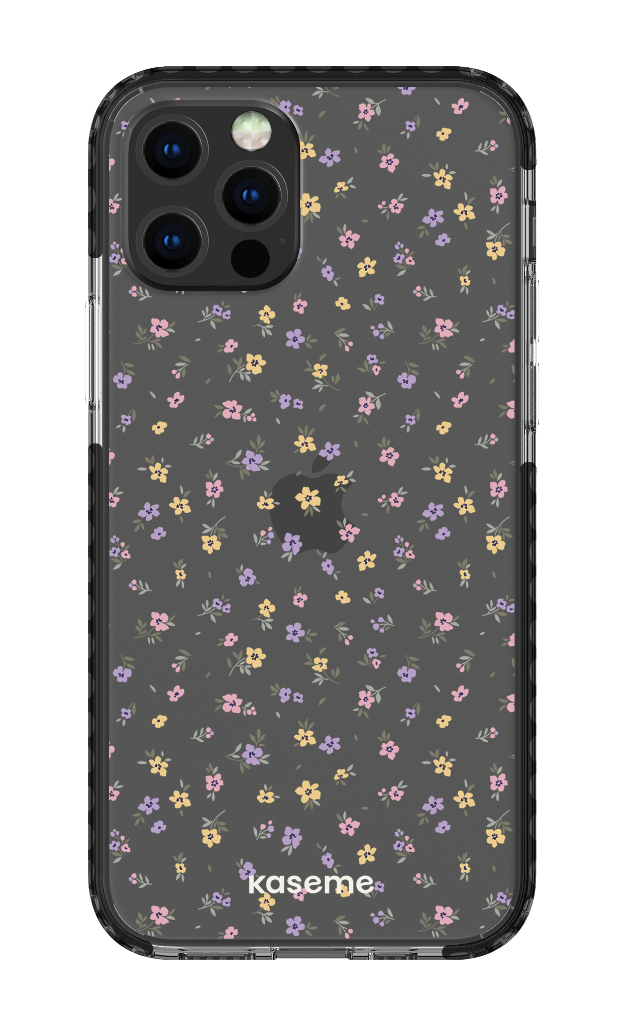 iPhone 12 pro Clear Case Black Porcelain Blossom Clear Case -
