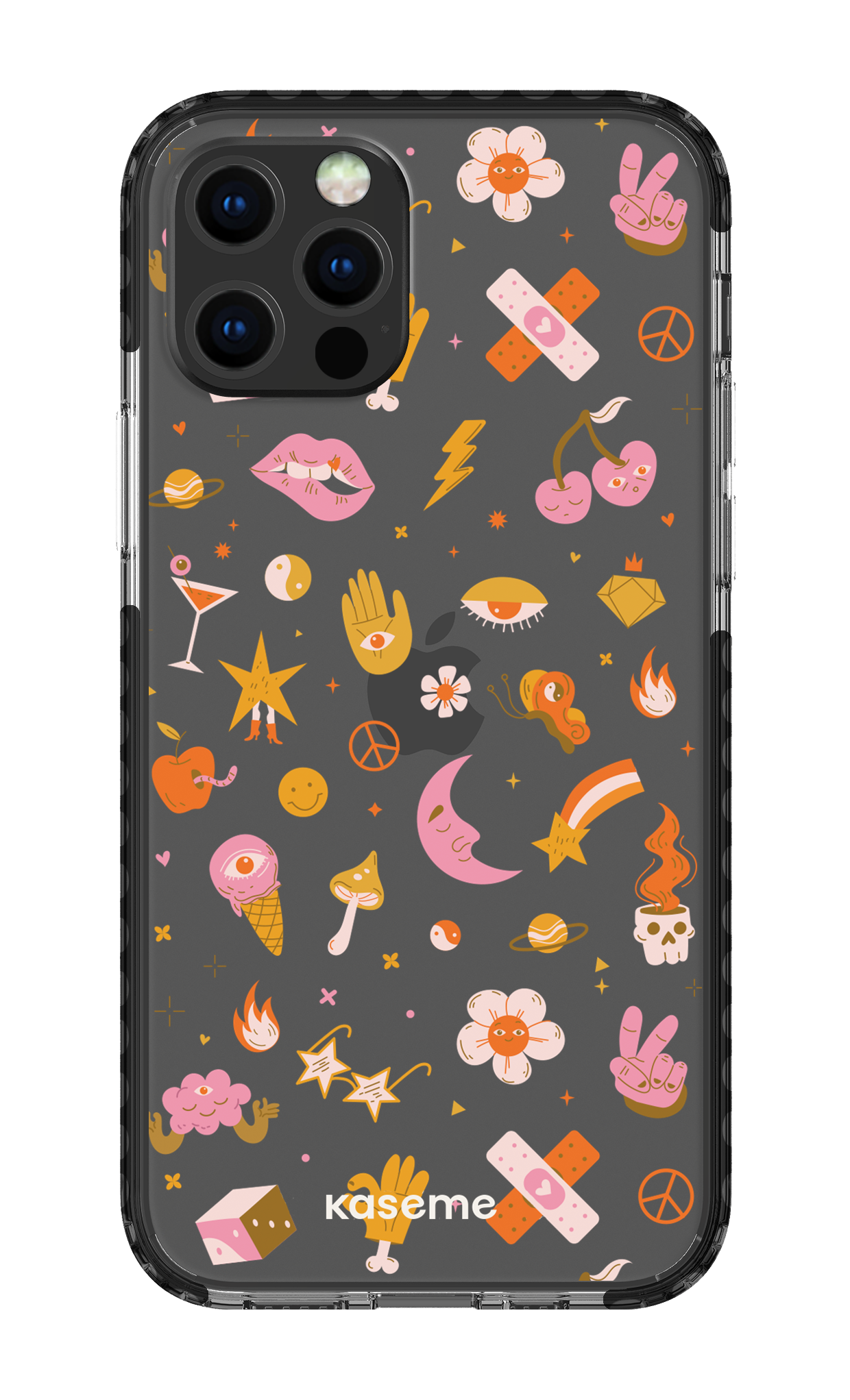 iPhone 12 pro Clear Case Black Psycho Clear Case -