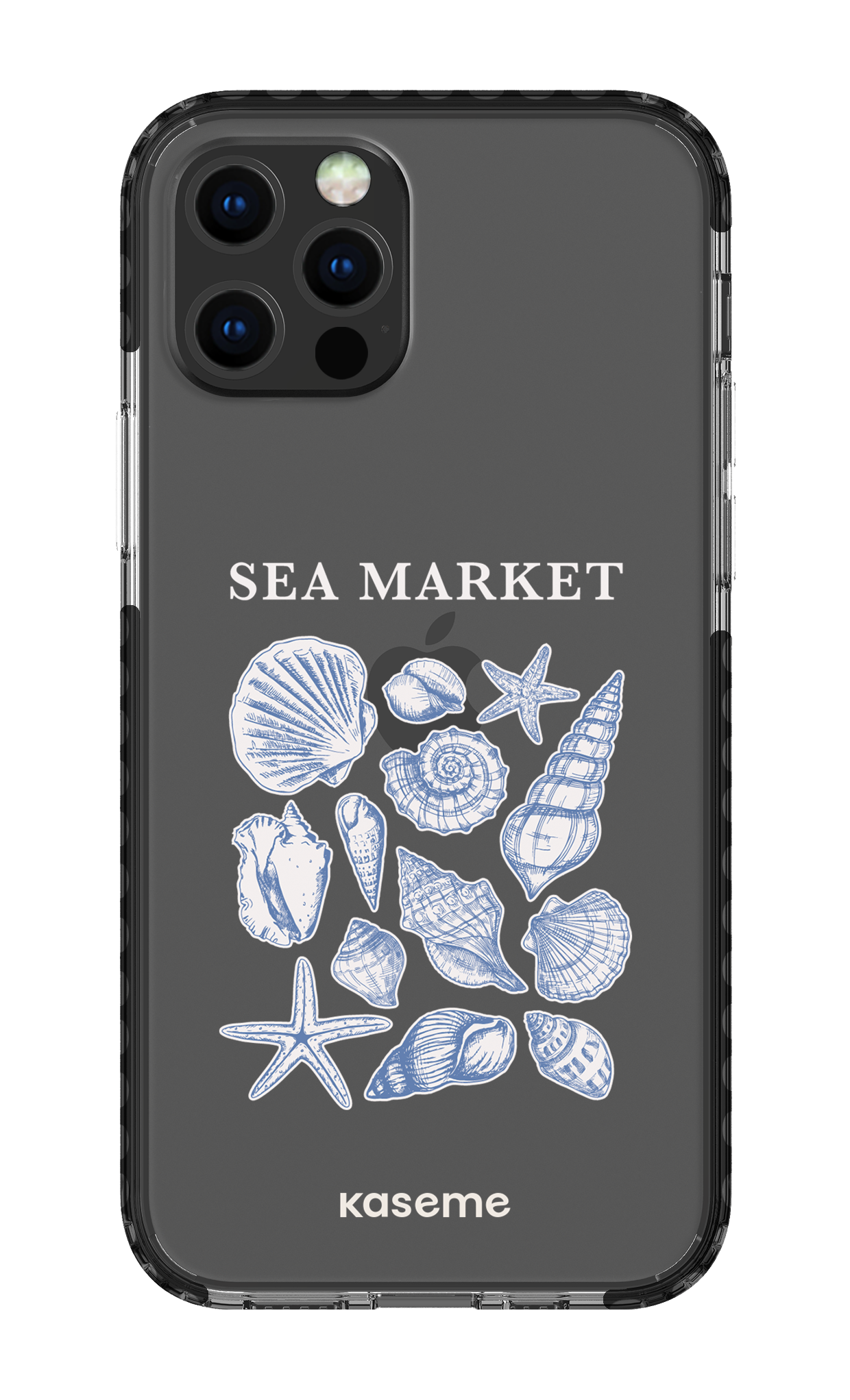 iPhone 12 pro Clear Case Black Souvenir Clear Case -