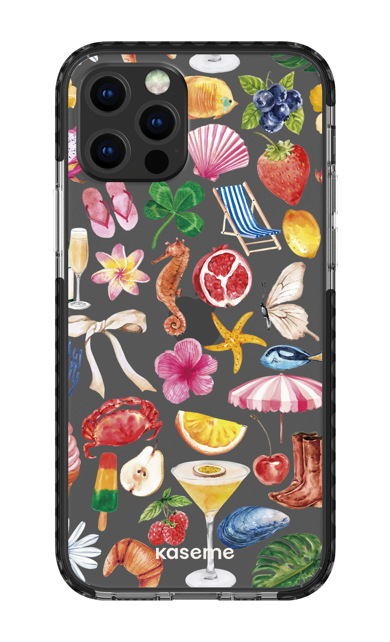 iPhone 12 pro Clear Case Black St-Tropez Clear Case -