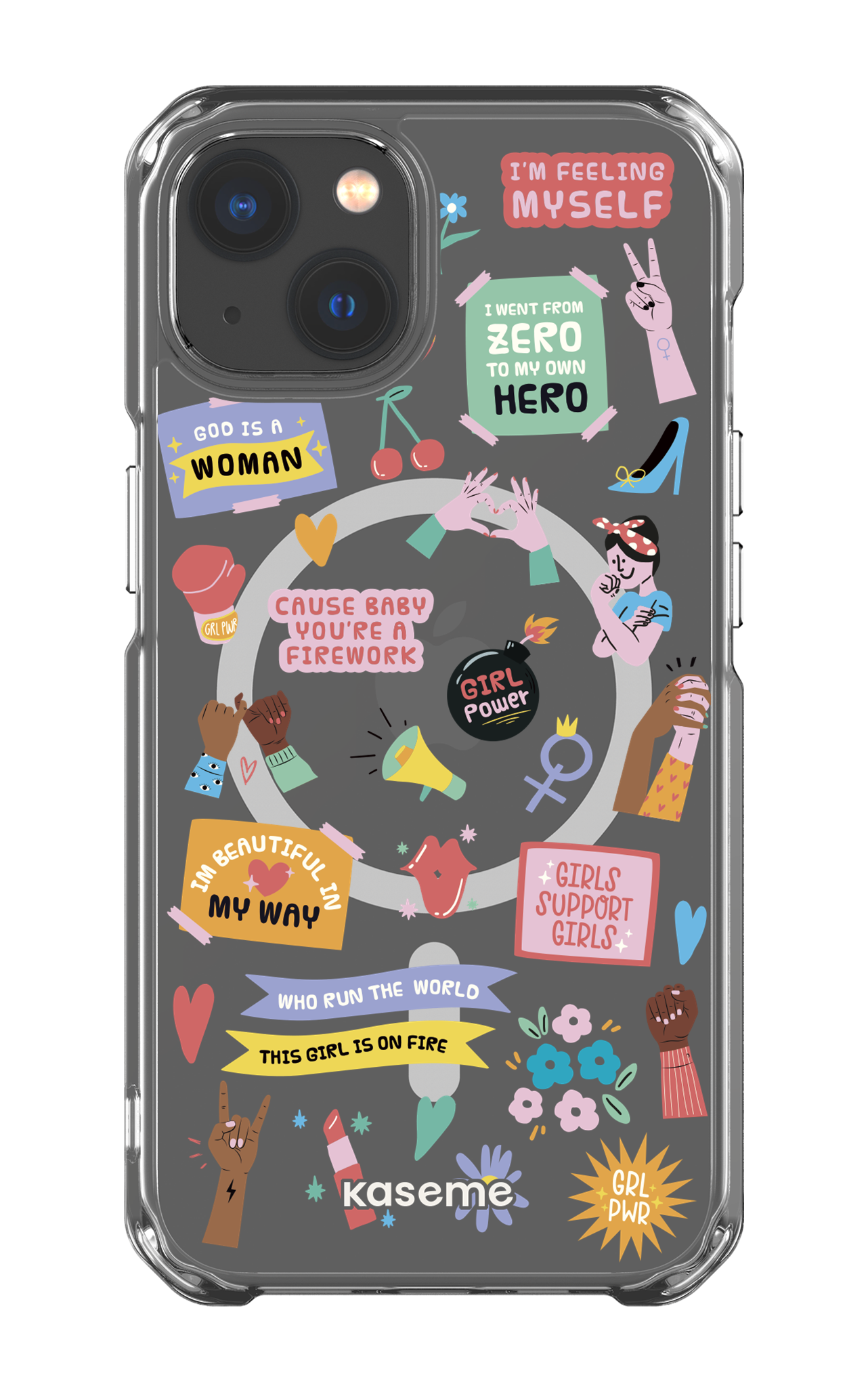 iPhone 13 Clear Case - Magsafe Girl Boss Clear Case -