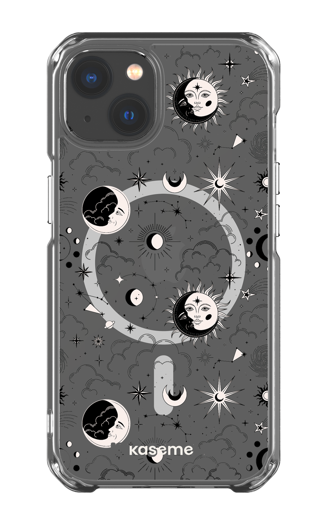 iPhone 13 Clear Case - Magsafe Milky Way Black Clear Case -