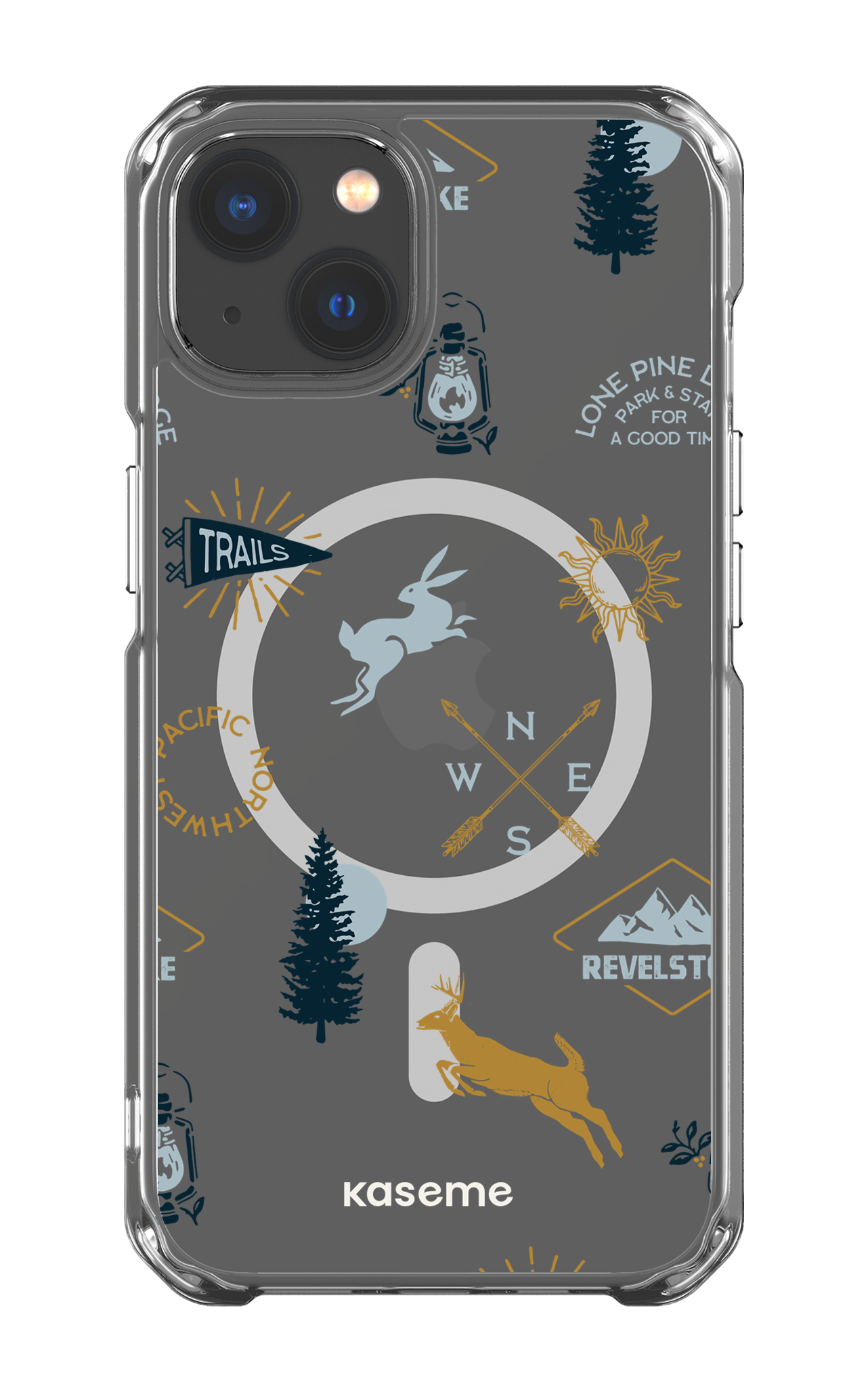 iPhone 13 Clear Case - Magsafe Revelstoke white Clear Case -