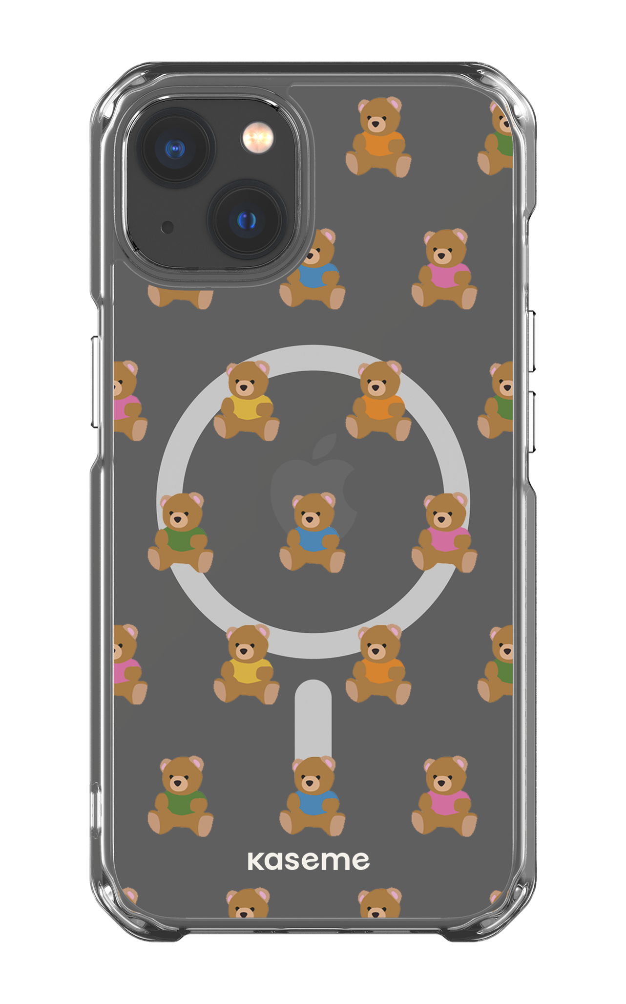 iPhone 13 Clear Case - Magsafe Teddy Clear Case -