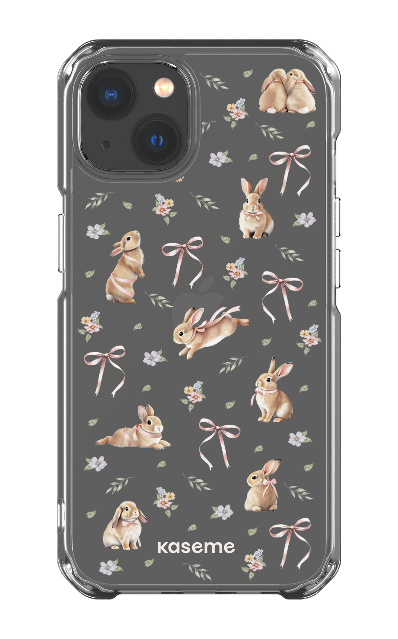 iPhone 13 Clear Case Bunny Bloom Clear Case -