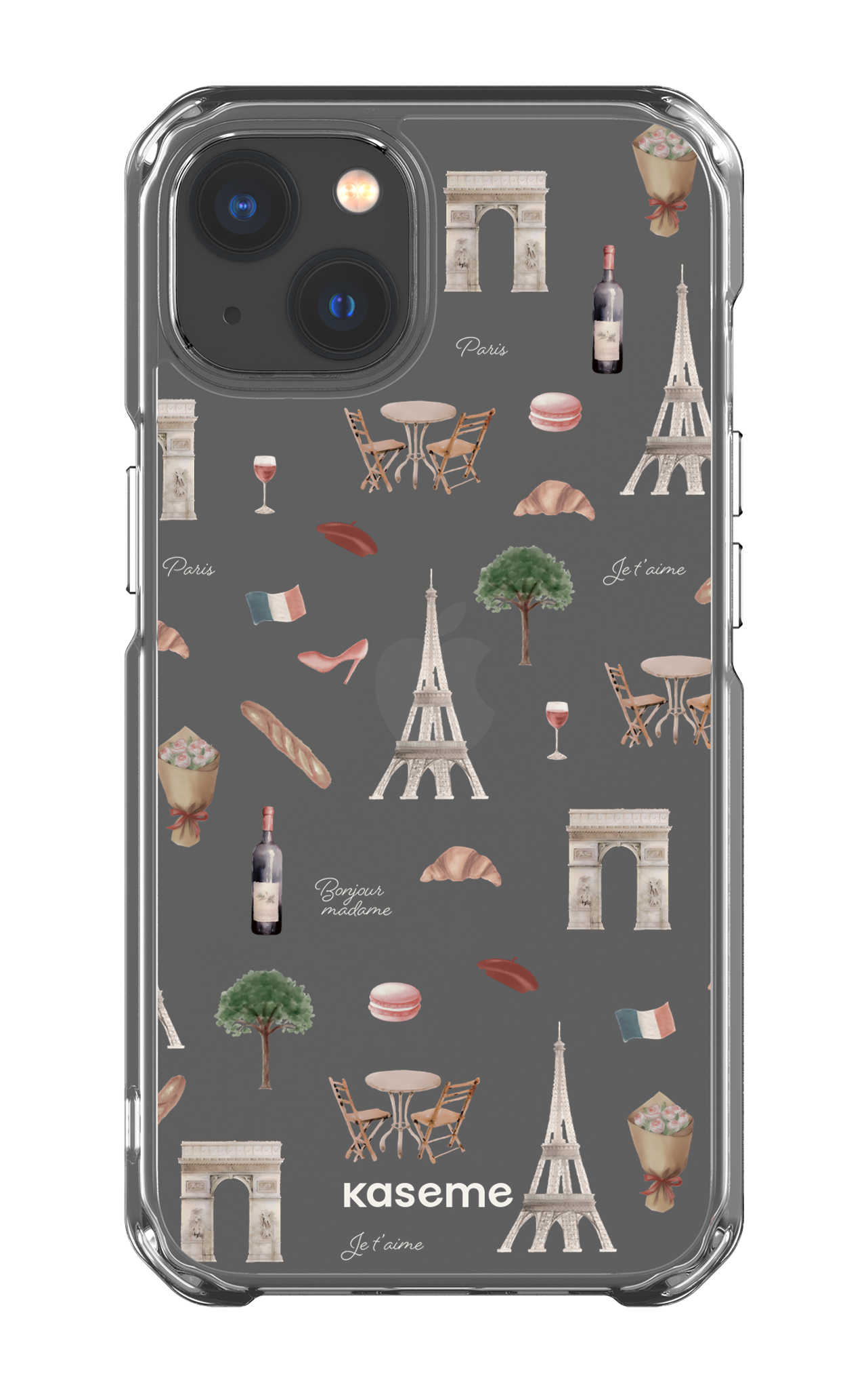 iPhone 13 Clear Case Je t'aime Paris Clear Case -