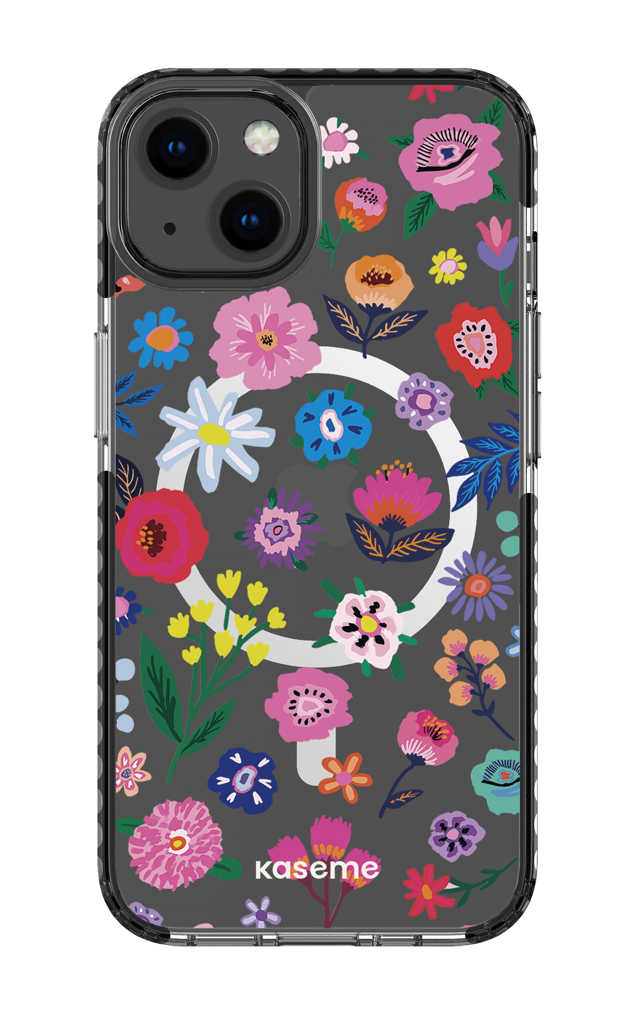 iPhone 13 Clear Case Magsafe - Black Aura Clear Case -