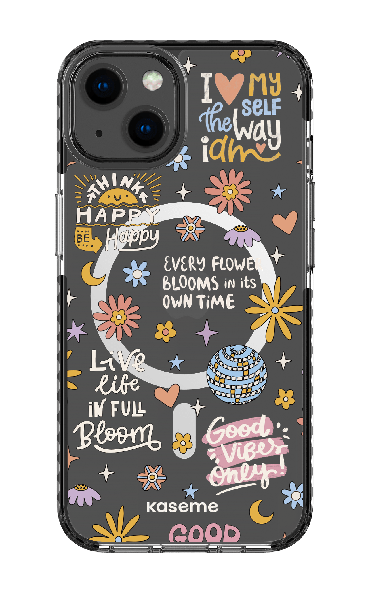 iPhone 13 Clear Case Magsafe - Black Candid clear case -