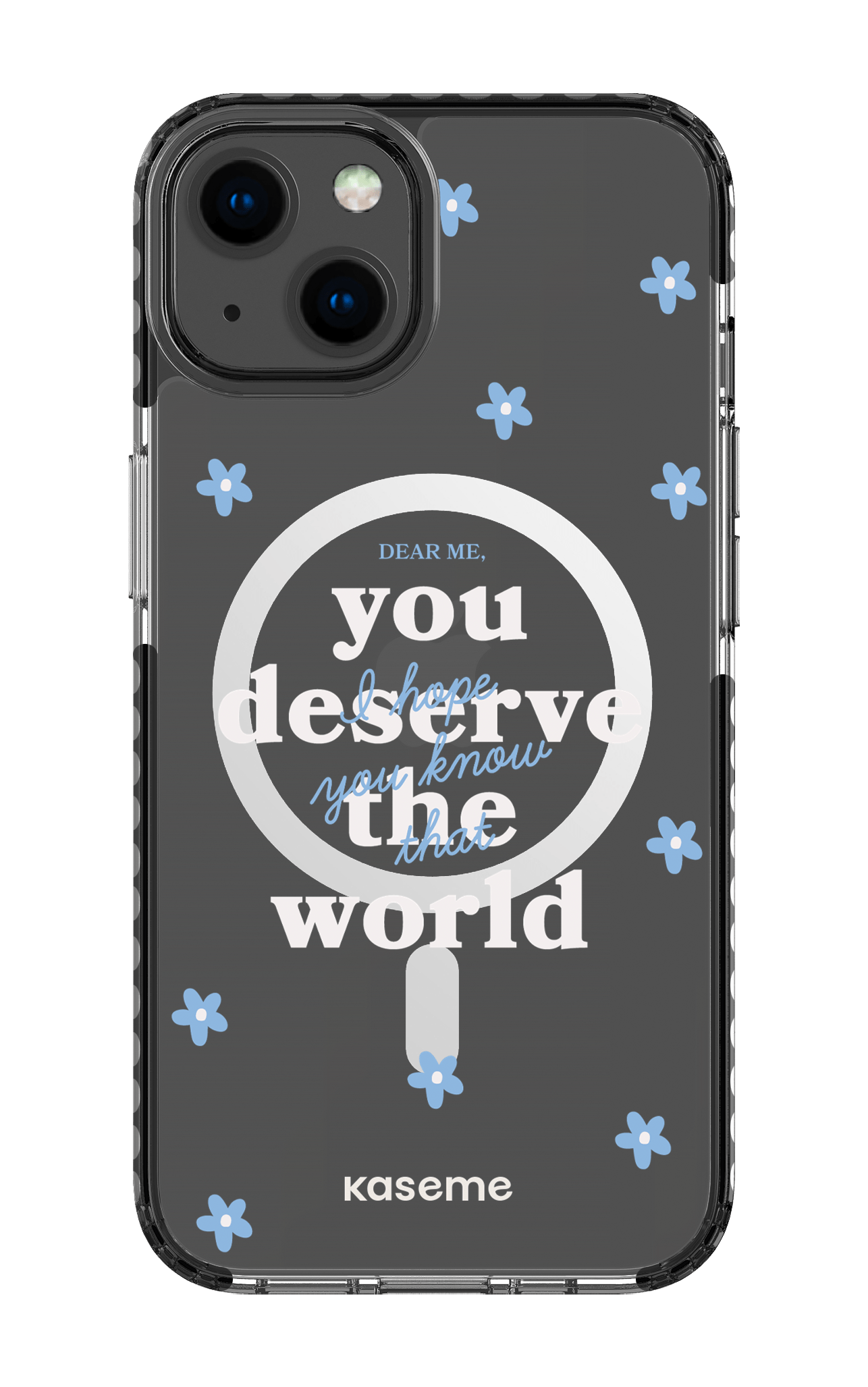 iPhone 13 Clear Case Magsafe - Black Dear Me clear case -