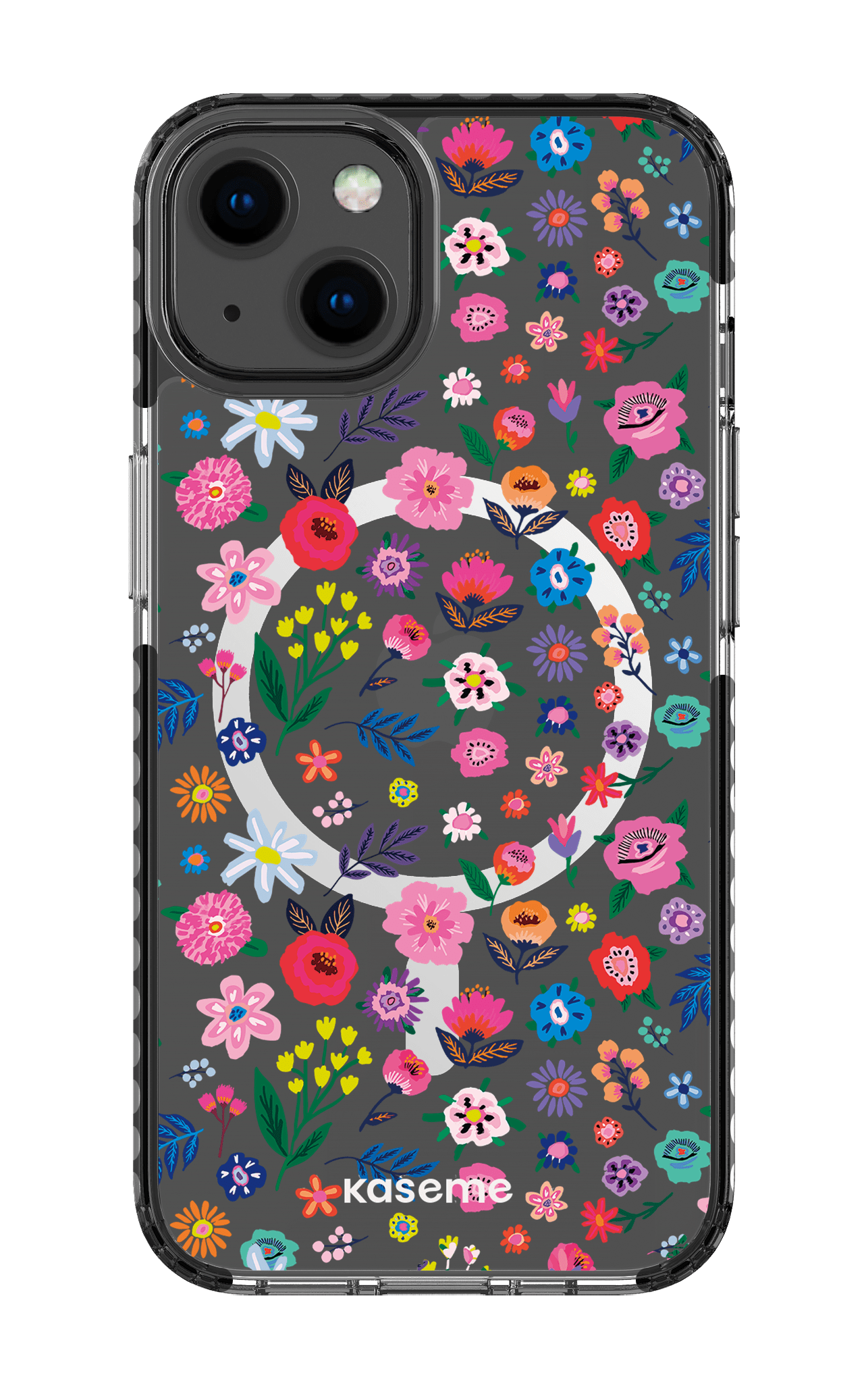 iPhone 13 Clear Case Magsafe - Black Hallucinate Clear Case -