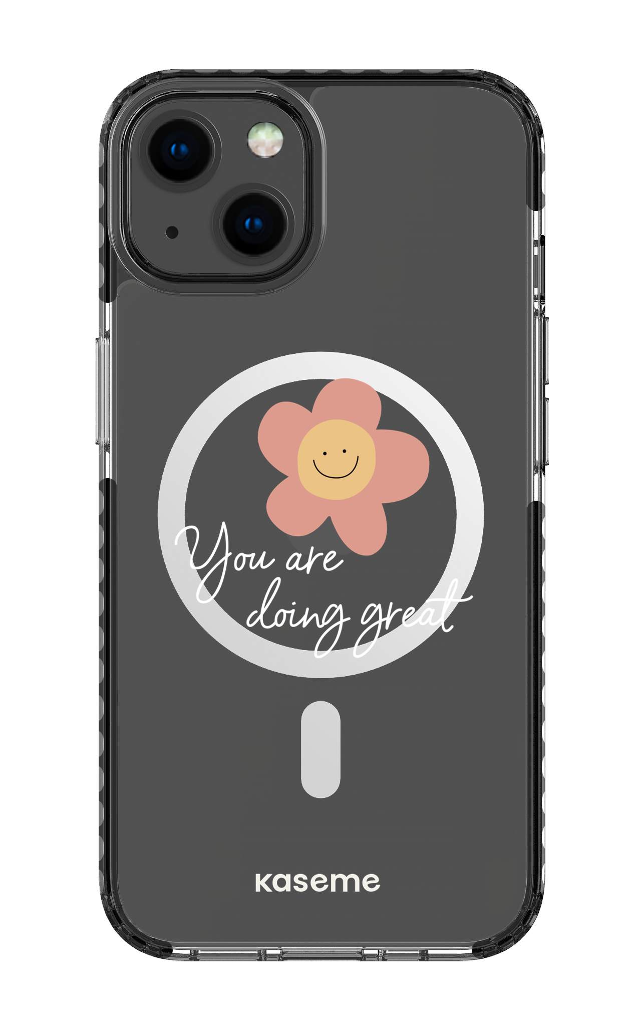 iPhone 13 Clear Case Magsafe - Black Keep going Clear Case -