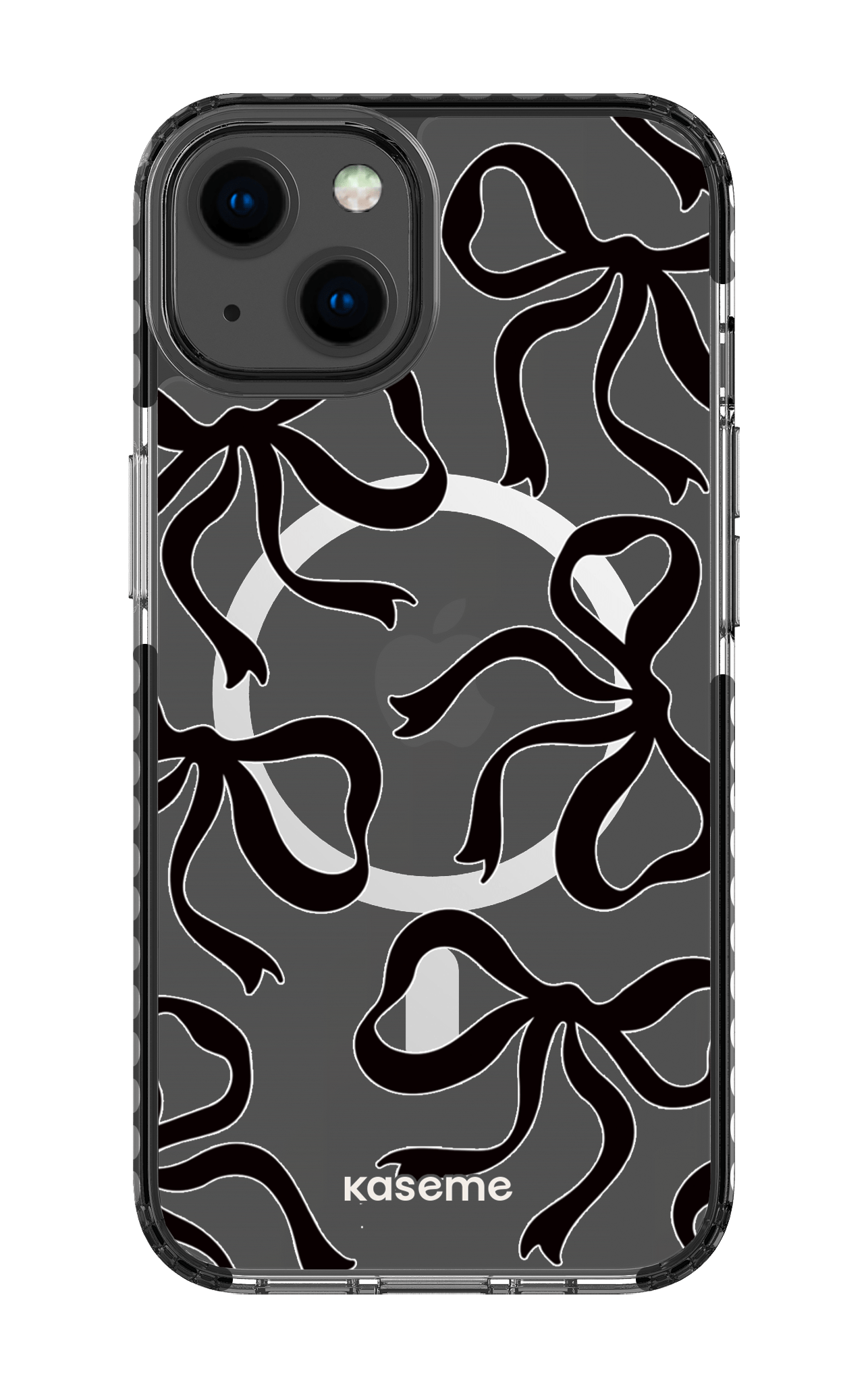 iPhone 13 Clear Case Magsafe - Black Lace Black Clear Case -