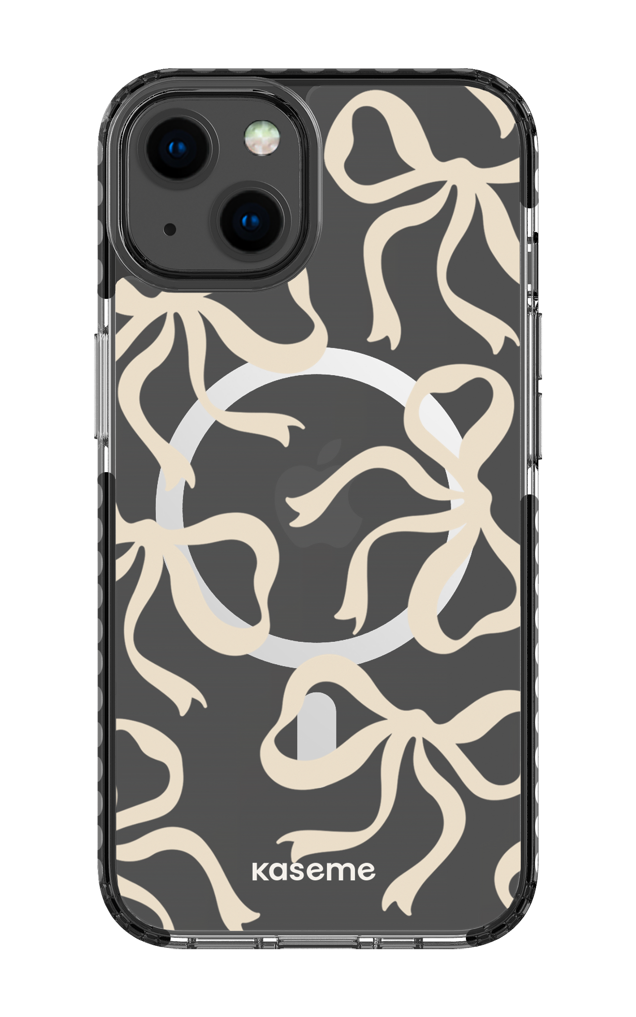 iPhone 13 Clear Case Magsafe - Black Lace Clear Case -