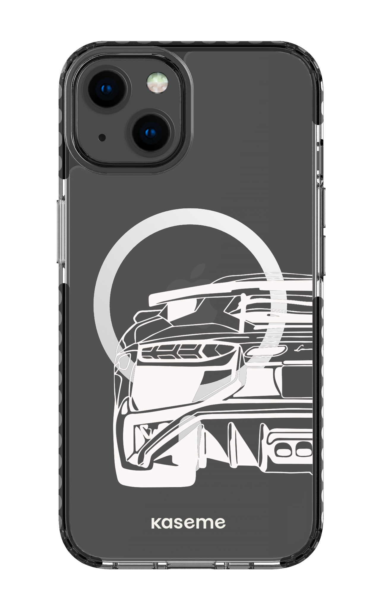 iPhone 13 Clear Case Magsafe - Black Lambo clear case -