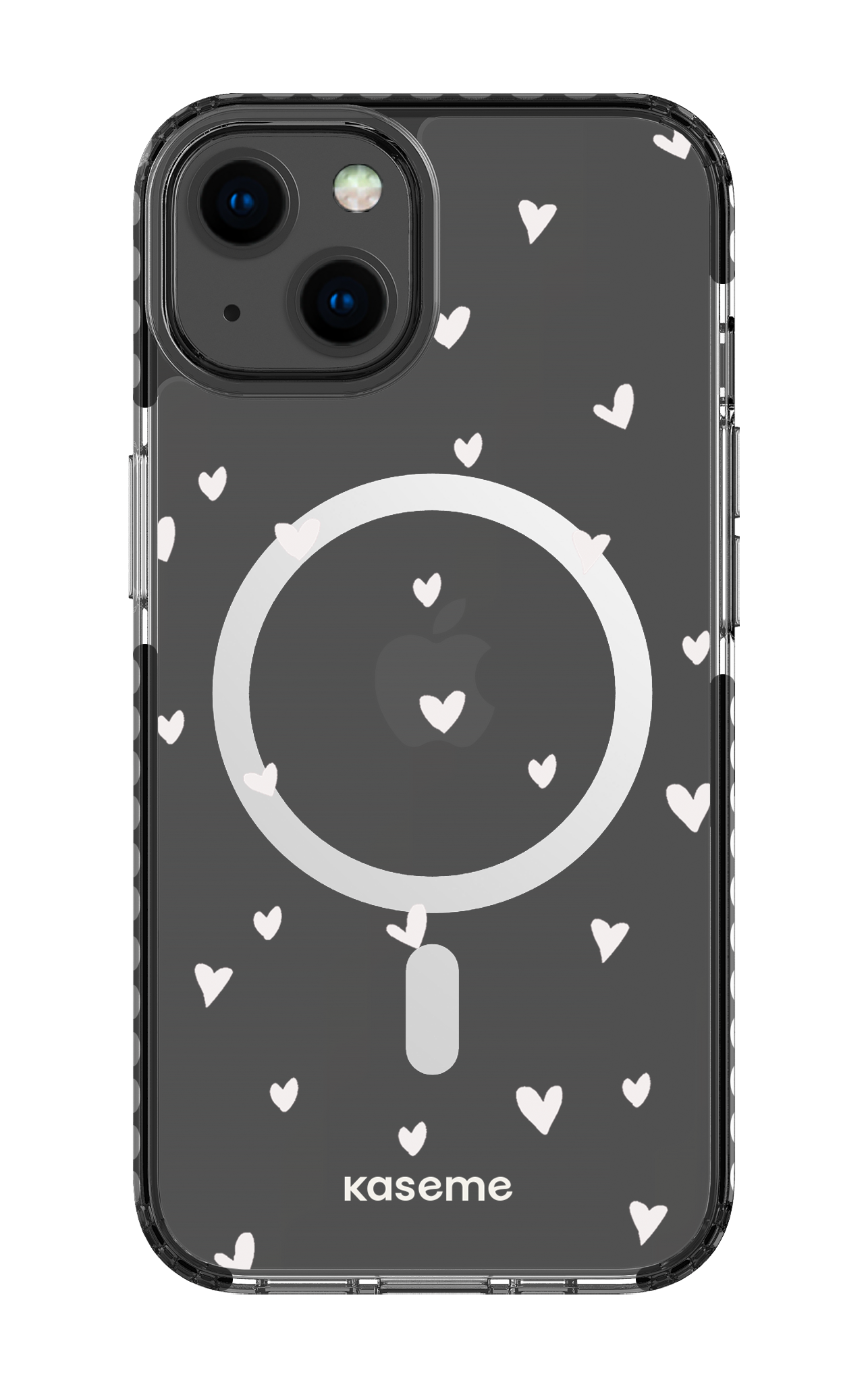 iPhone 13 Clear Case Magsafe - Black Lovely Clear Case -