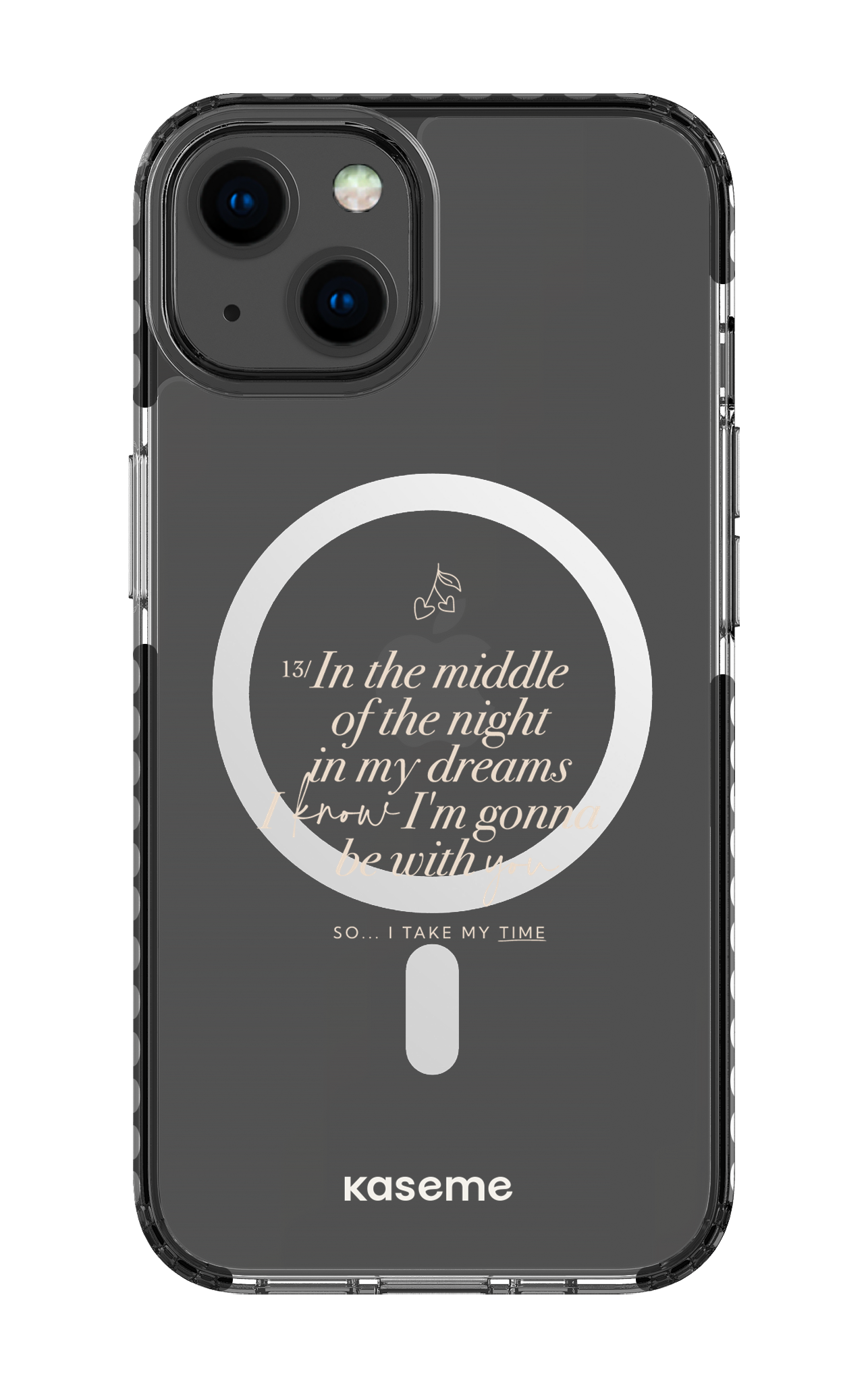 iPhone 13 Clear Case Magsafe - Black Ready For It Clear Case -