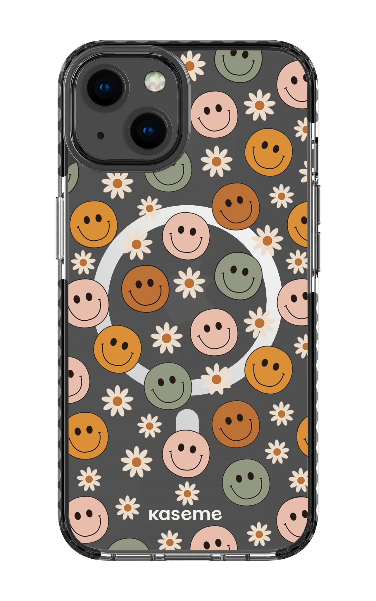 iPhone 13 Clear Case Magsafe - Black Smirk Clear Case -