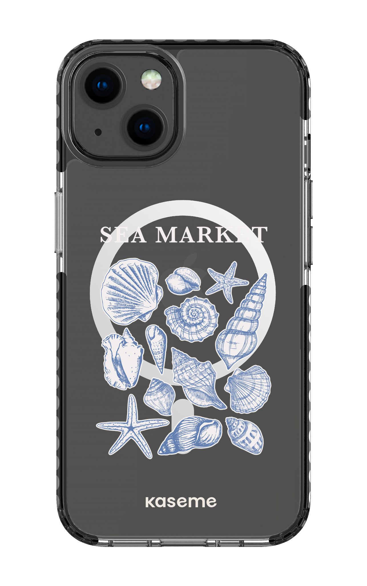 iPhone 13 Clear Case Magsafe - Black Souvenir Clear Case -