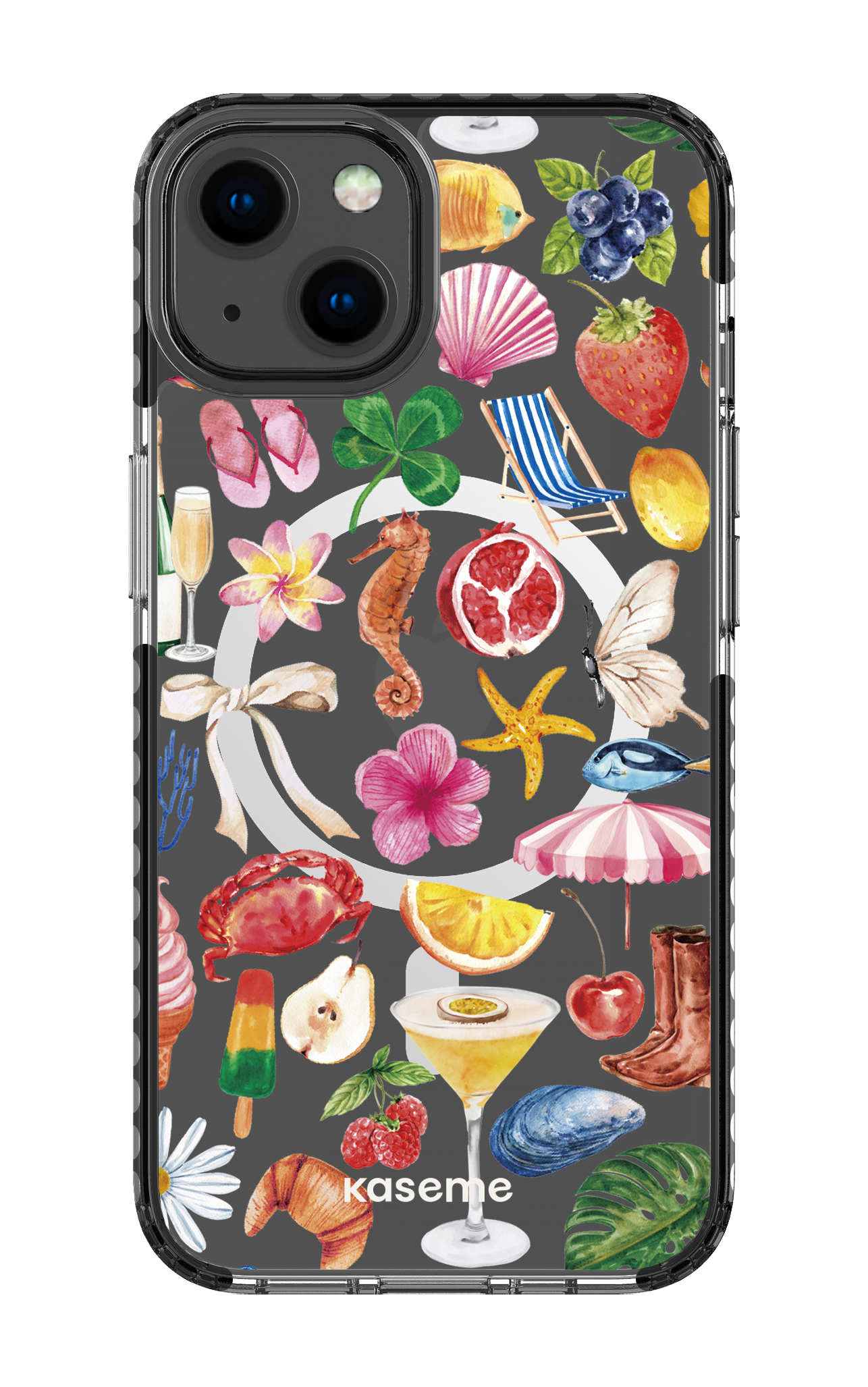 iPhone 13 Clear Case Magsafe - Black St-Tropez Clear Case -