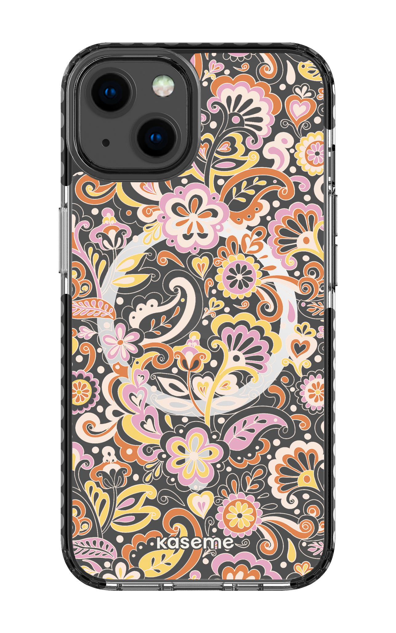 iPhone 13 Clear Case Magsafe - Black Sunbathe Clear Case -