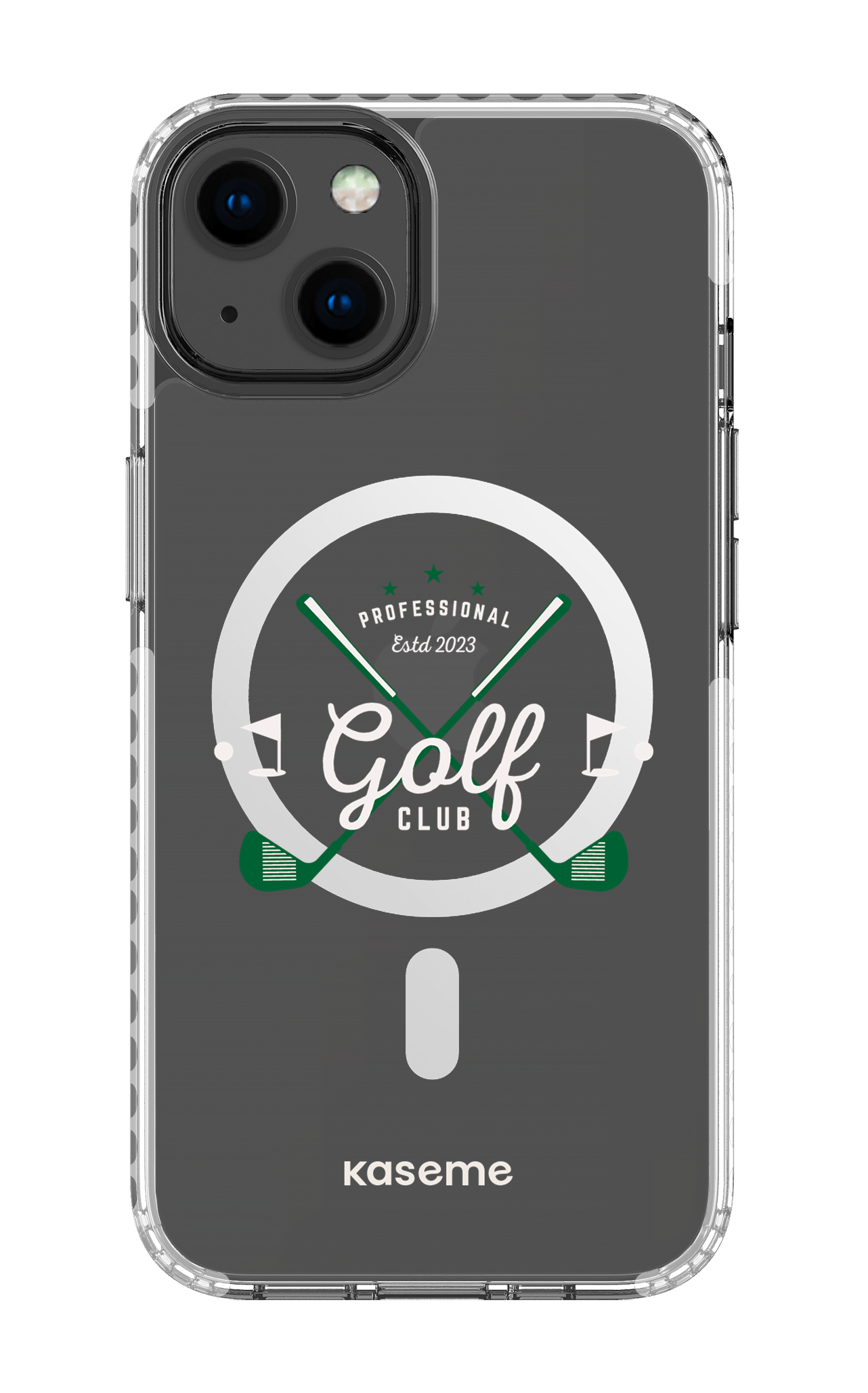 iPhone 13 Clear Case Magsafe - White Bogey clear case -