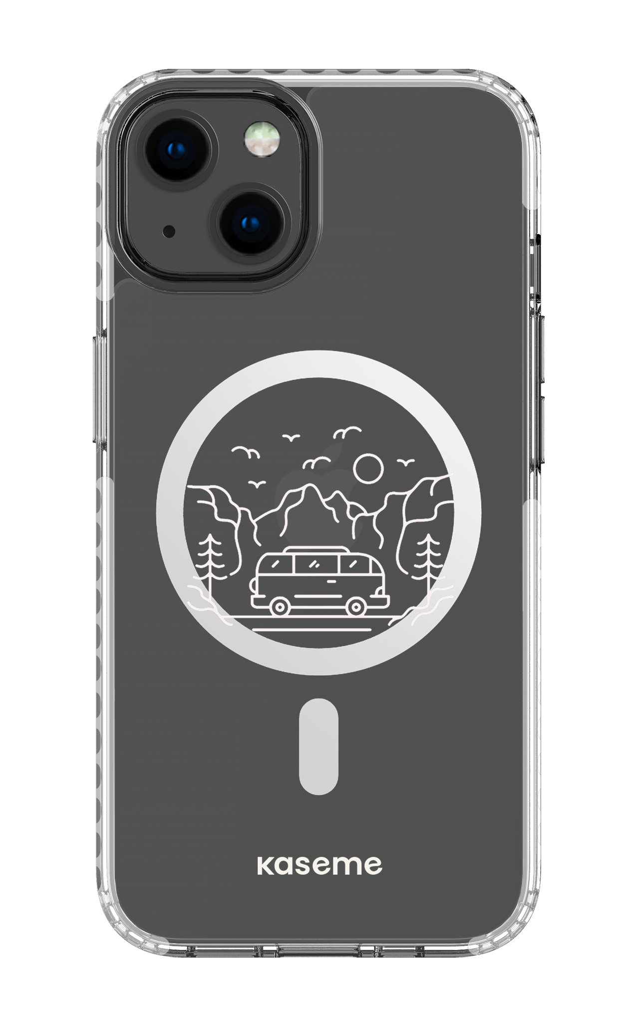 iPhone 13 Clear Case Magsafe - White Camp Life Clear Case -