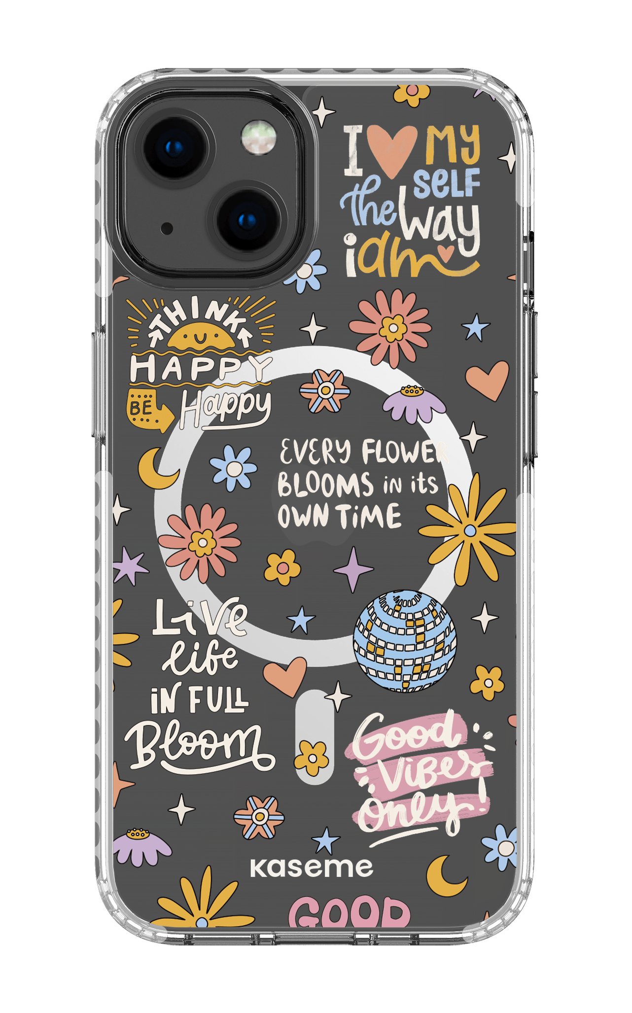 iPhone 13 Clear Case Magsafe - White Candid clear case -