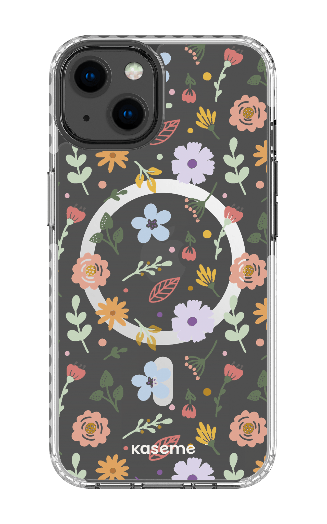 iPhone 13 Clear Case Magsafe - White Charm clear case -