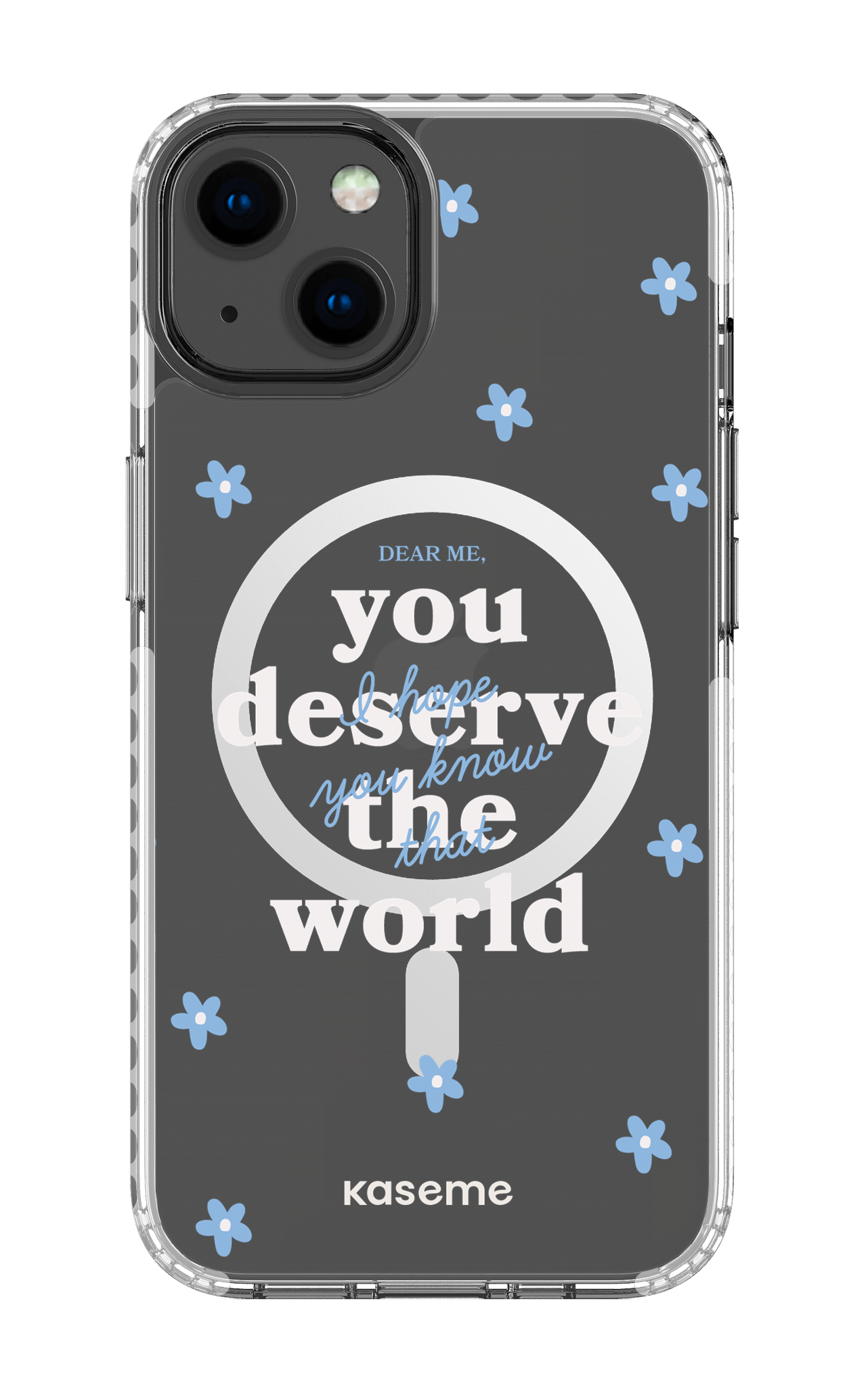 iPhone 13 Clear Case Magsafe - White Dear Me clear case -