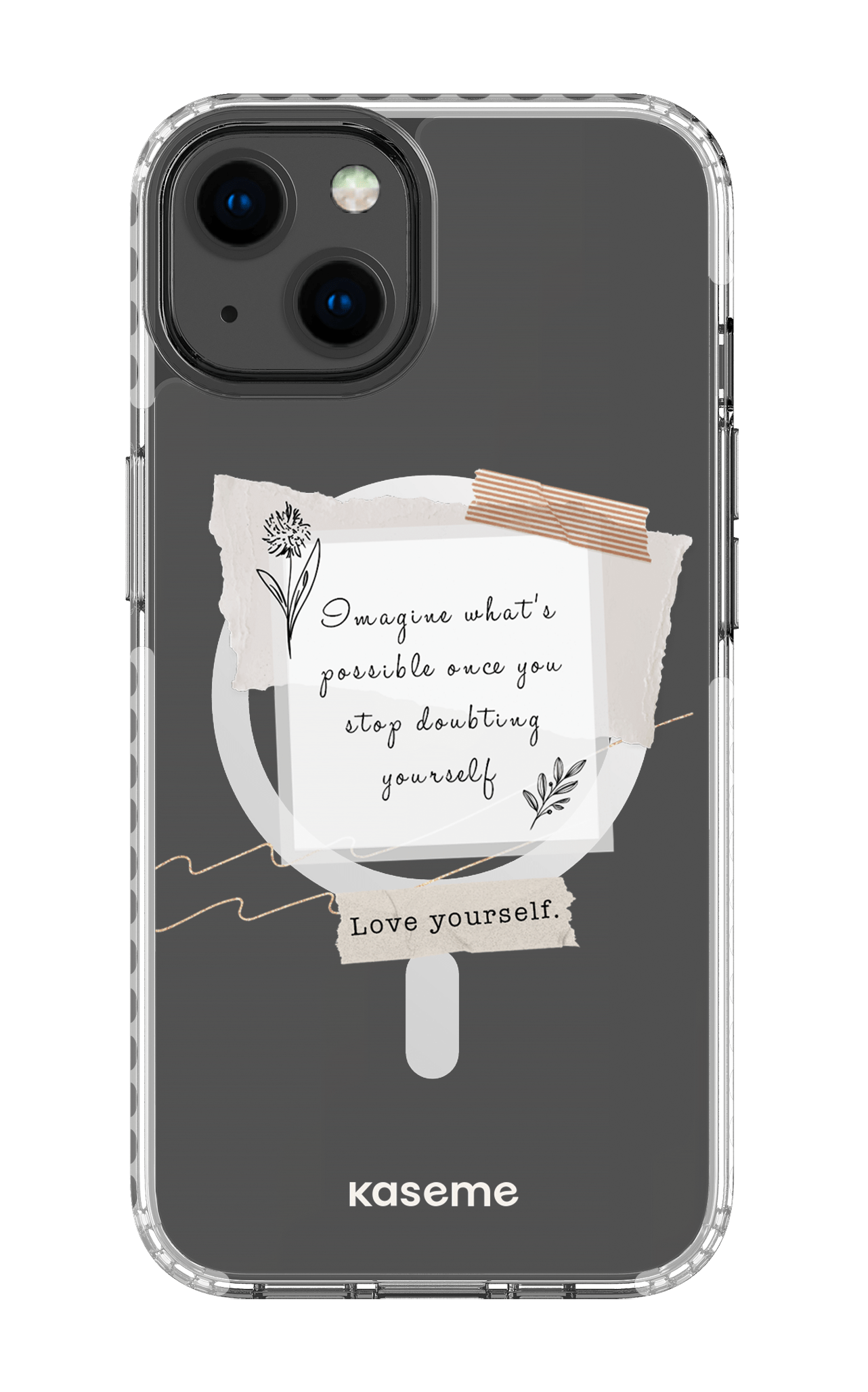 iPhone 13 Clear Case Magsafe - White Faith Clear Case -