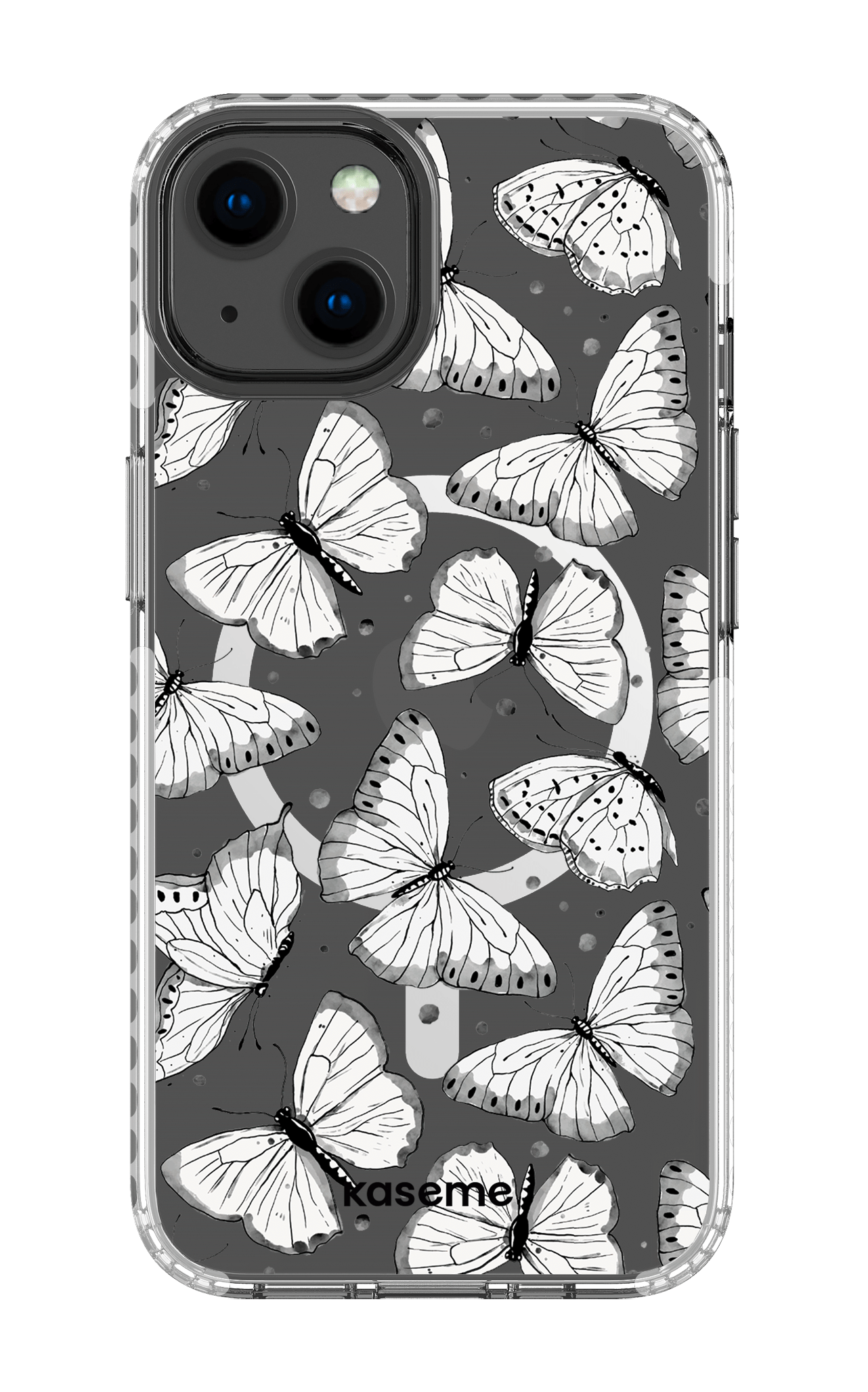 iPhone 13 Clear Case Magsafe - White Float Clear Case -