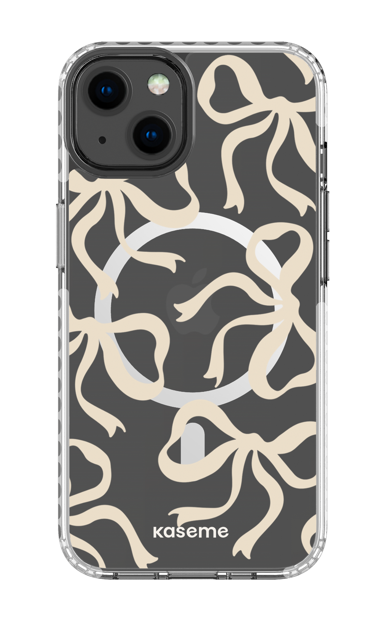 iPhone 13 Clear Case Magsafe - White Lace Clear Case -