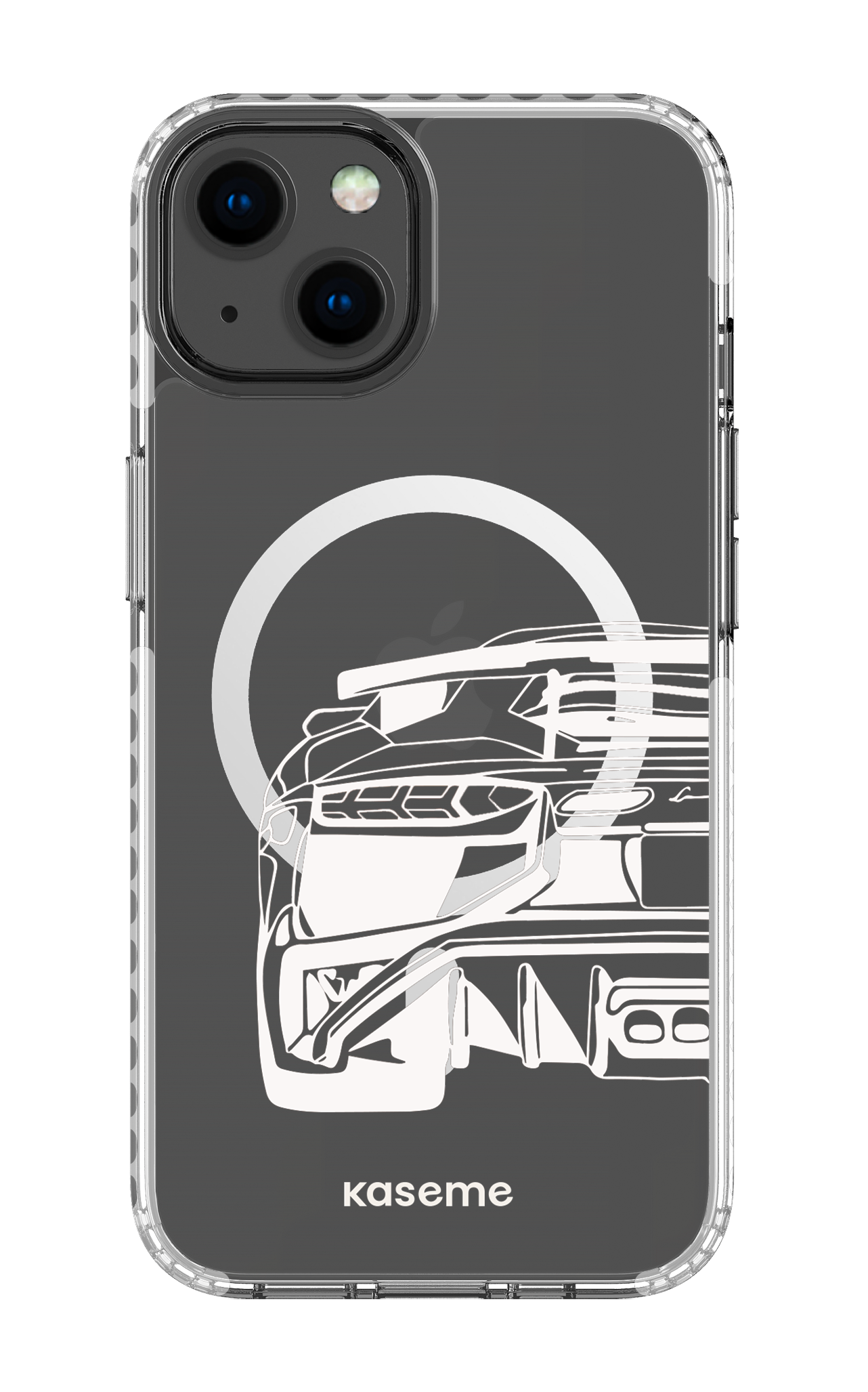iPhone 13 Clear Case Magsafe - White Lambo clear case -