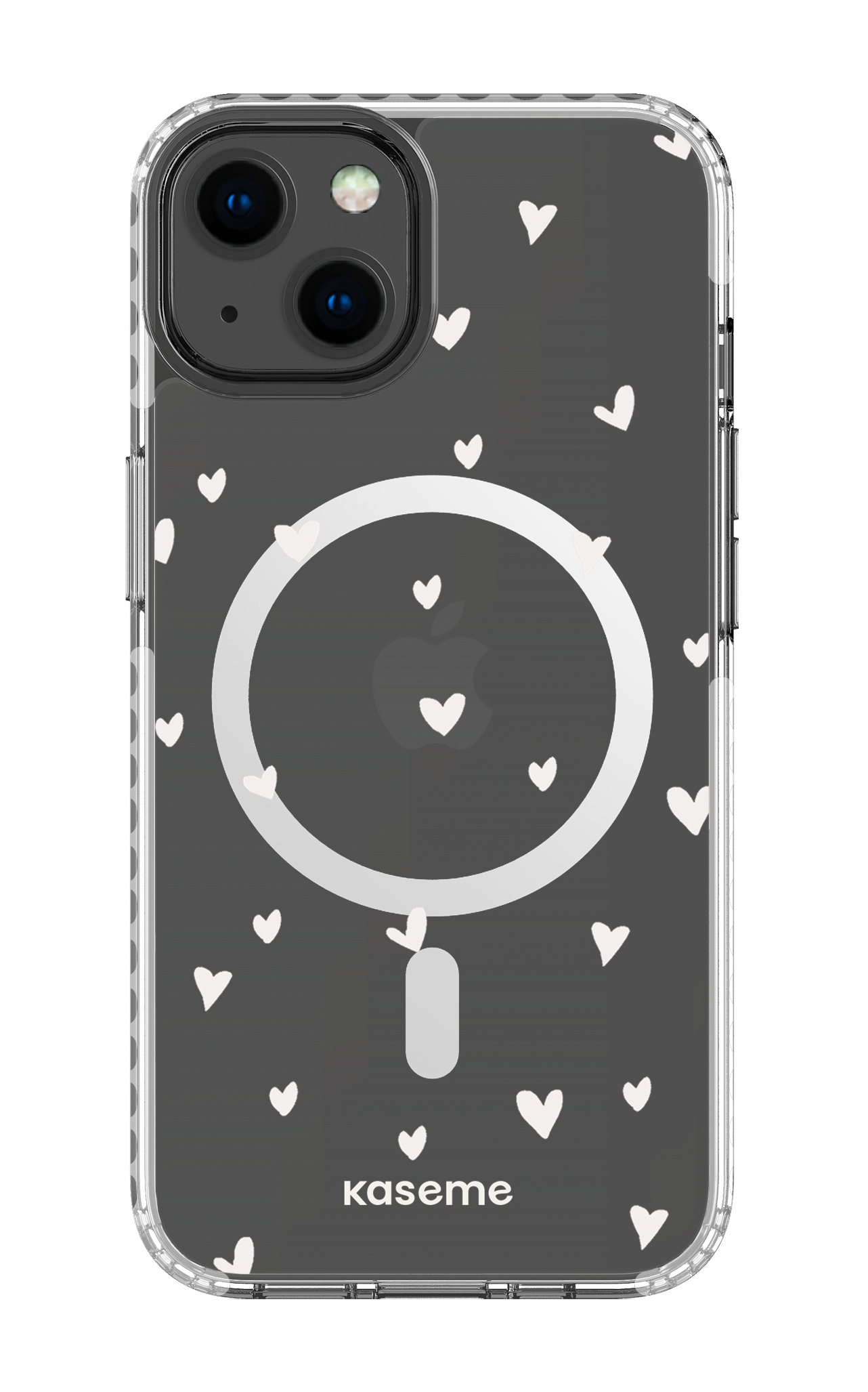 iPhone 13 Clear Case Magsafe - White Lovely Clear Case -