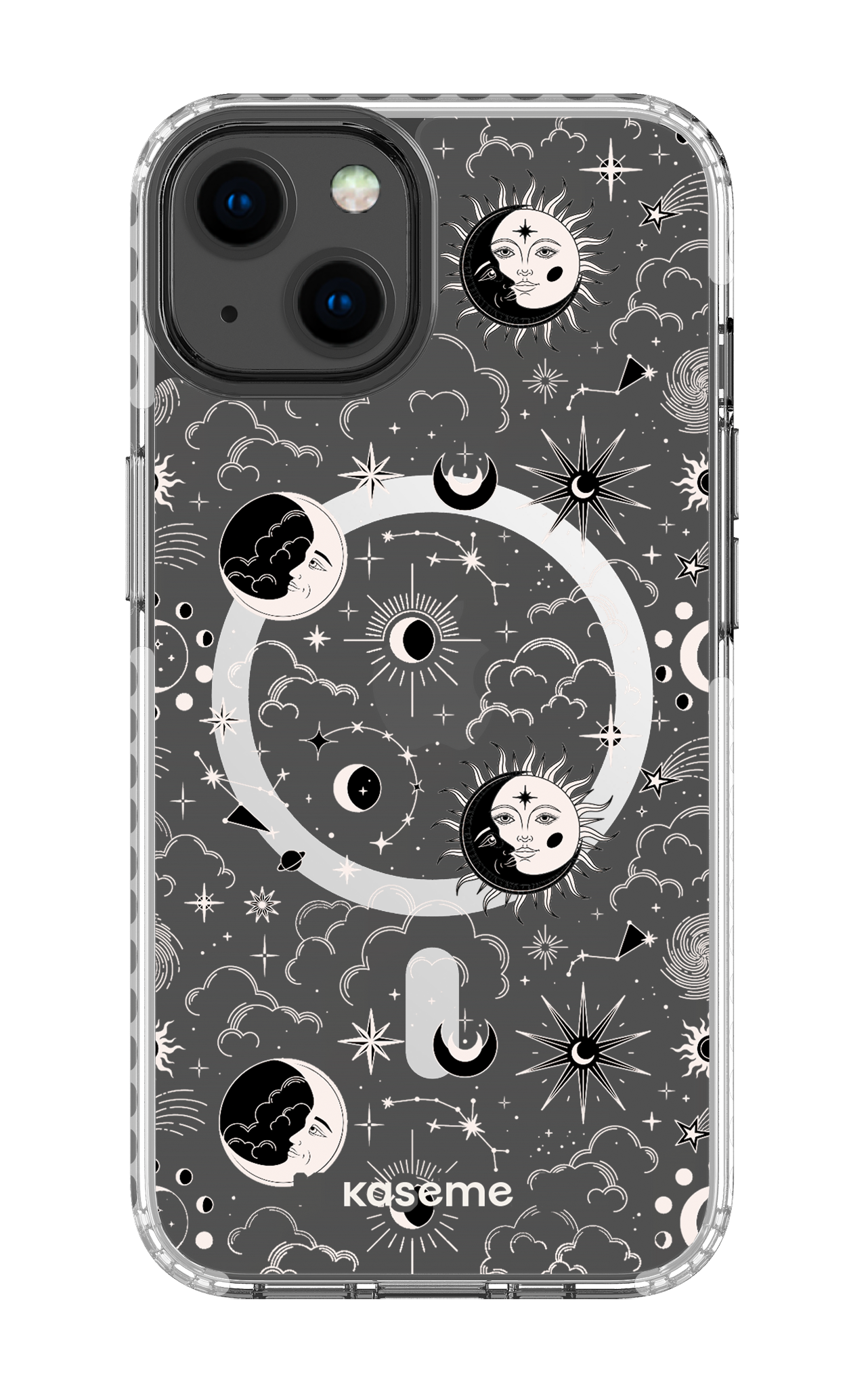 iPhone 13 Clear Case Magsafe - White Milky Way White Clear Case -