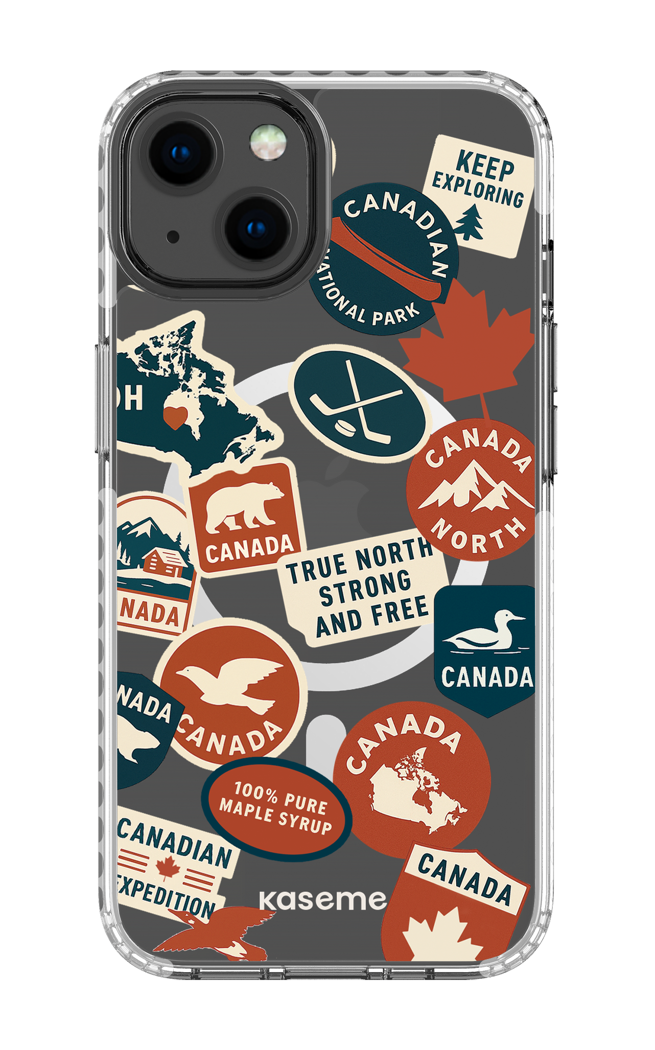 iPhone 13 Clear Case Magsafe - White Oh Maple -