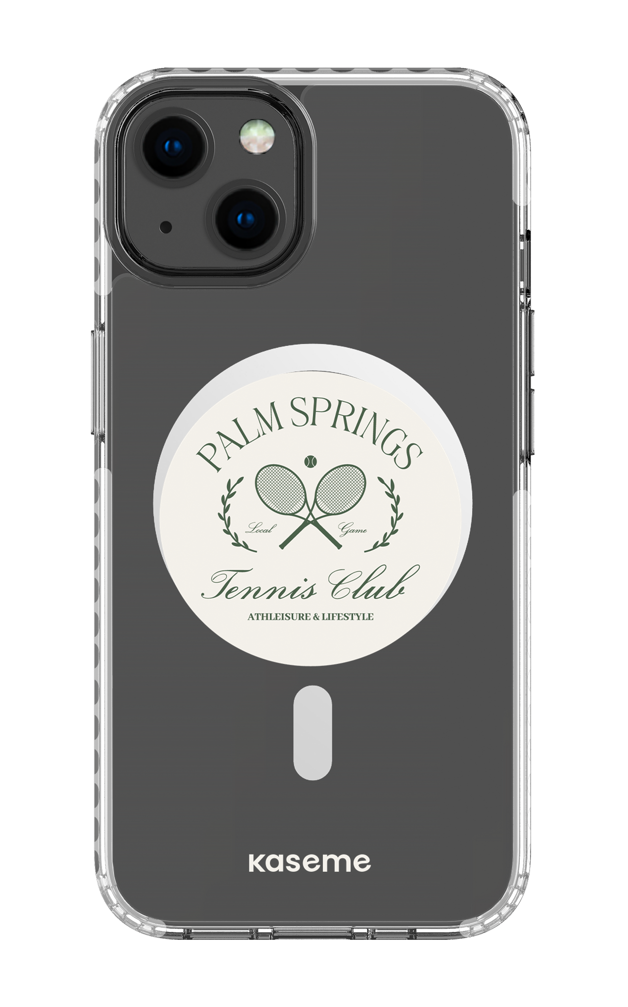 iPhone 13 Clear Case Magsafe - White Serve it up Clear Case -