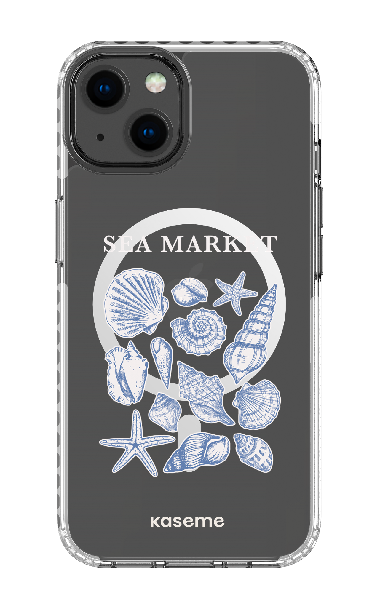 iPhone 13 Clear Case Magsafe - White Souvenir Clear Case -