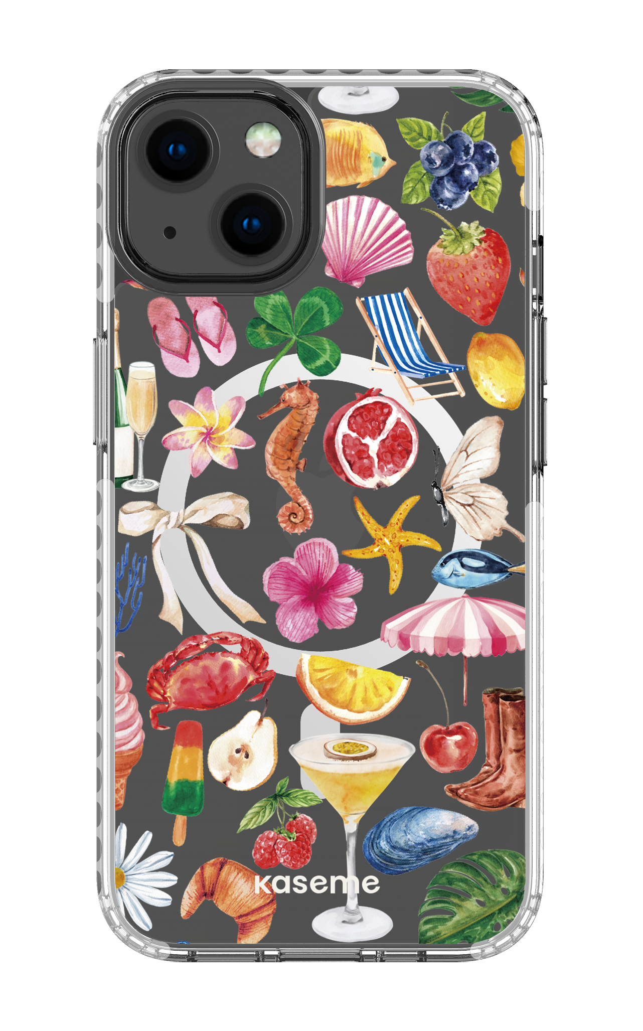 iPhone 13 Clear Case Magsafe - White St-Tropez Clear Case -