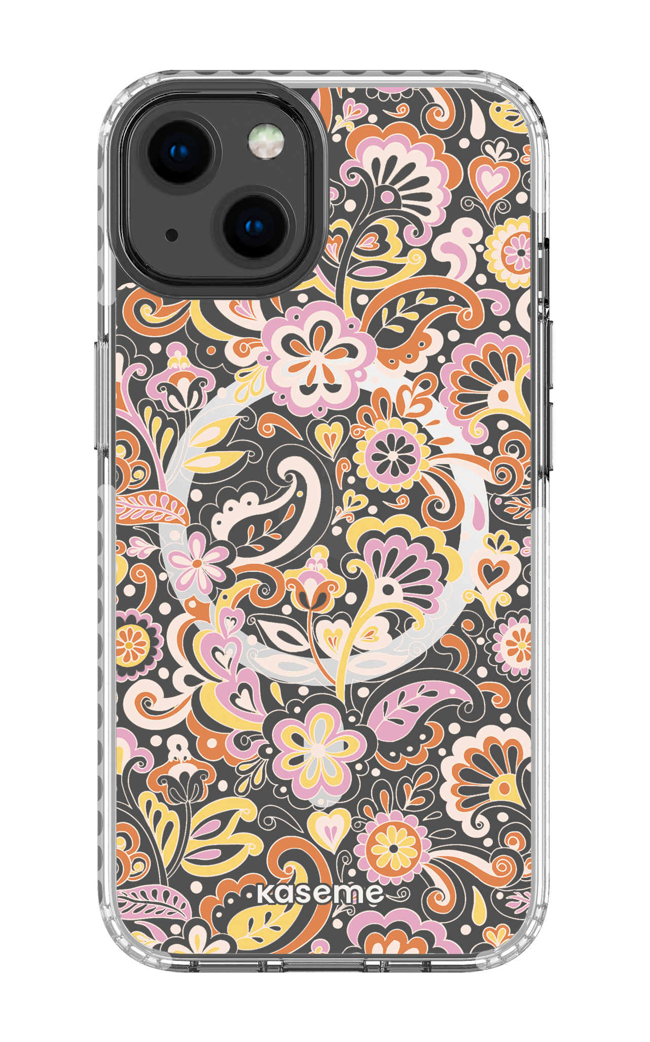 iPhone 13 Clear Case Magsafe - White Sunbathe Clear Case -