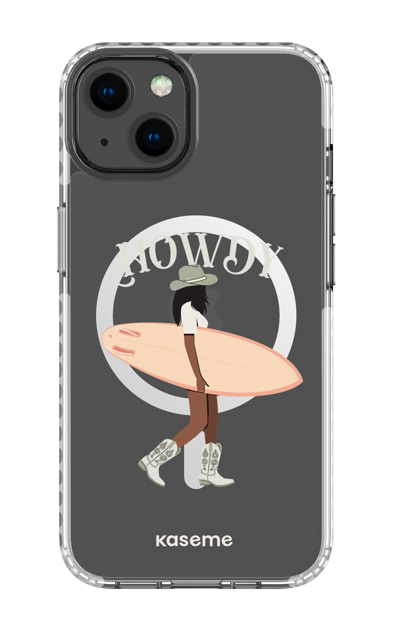 iPhone 13 Clear Case Magsafe - White Westsea Green Clear Case -