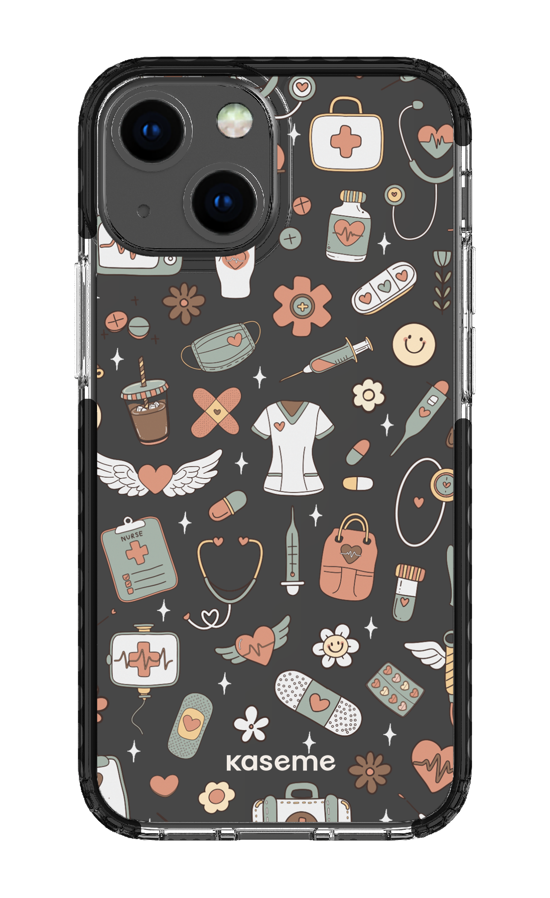 iPhone 13 Mini Clear Case - Black Code Clear Case -