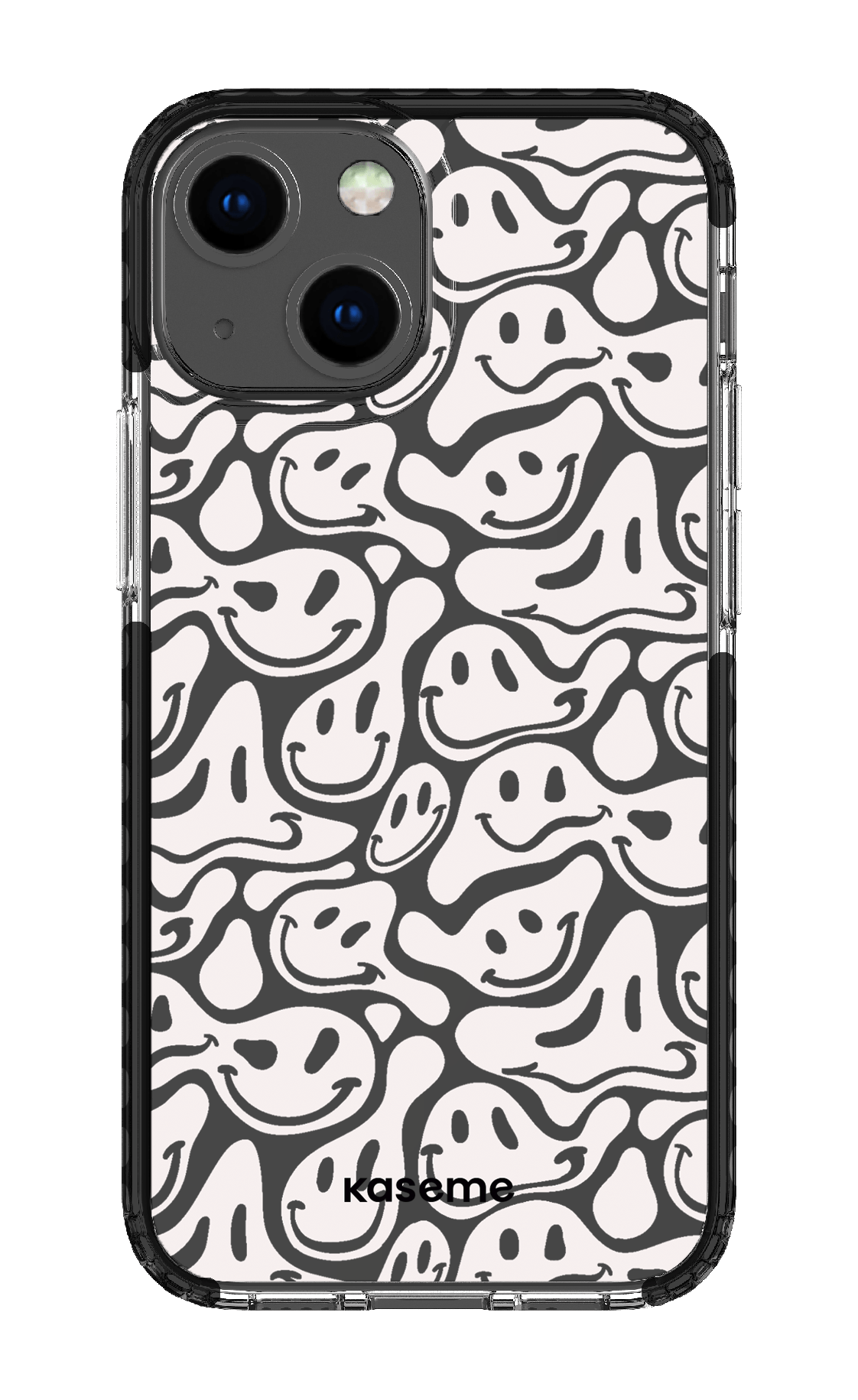 iPhone 13 Mini Clear Case - Black Dystopia Clear Case -